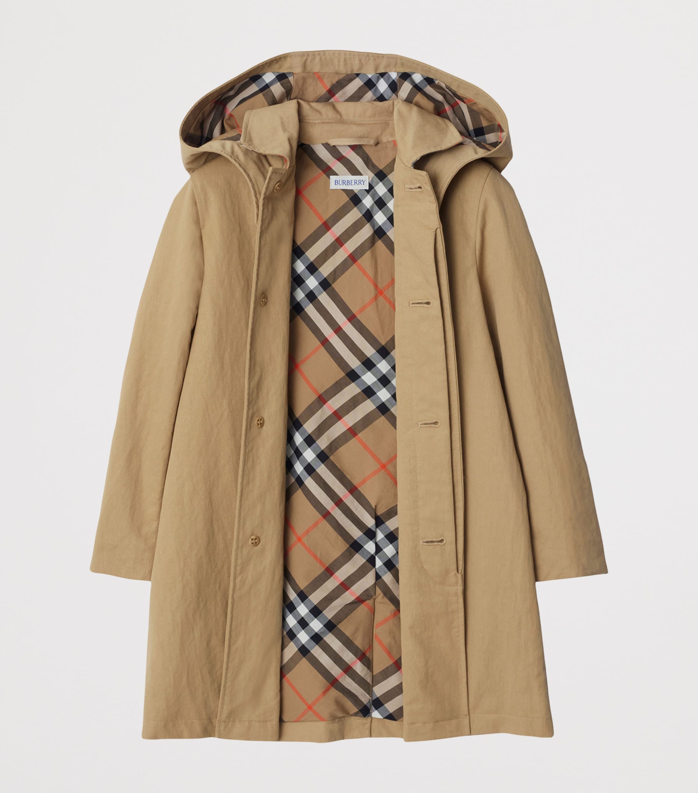 Hooded Car Coat (3-12 Years) SAND Image 2