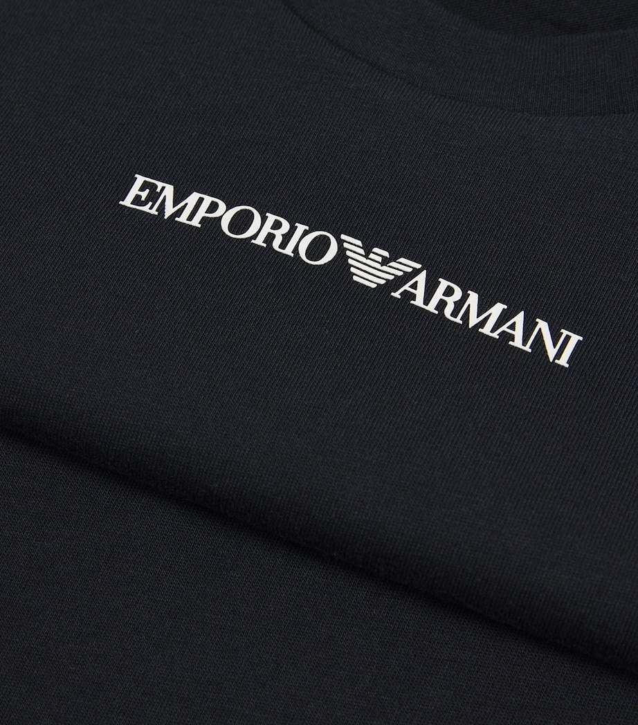 Cotton Monogram T-Shirt (4-16 Years) UB118 NAVY / WITH OF Image 3