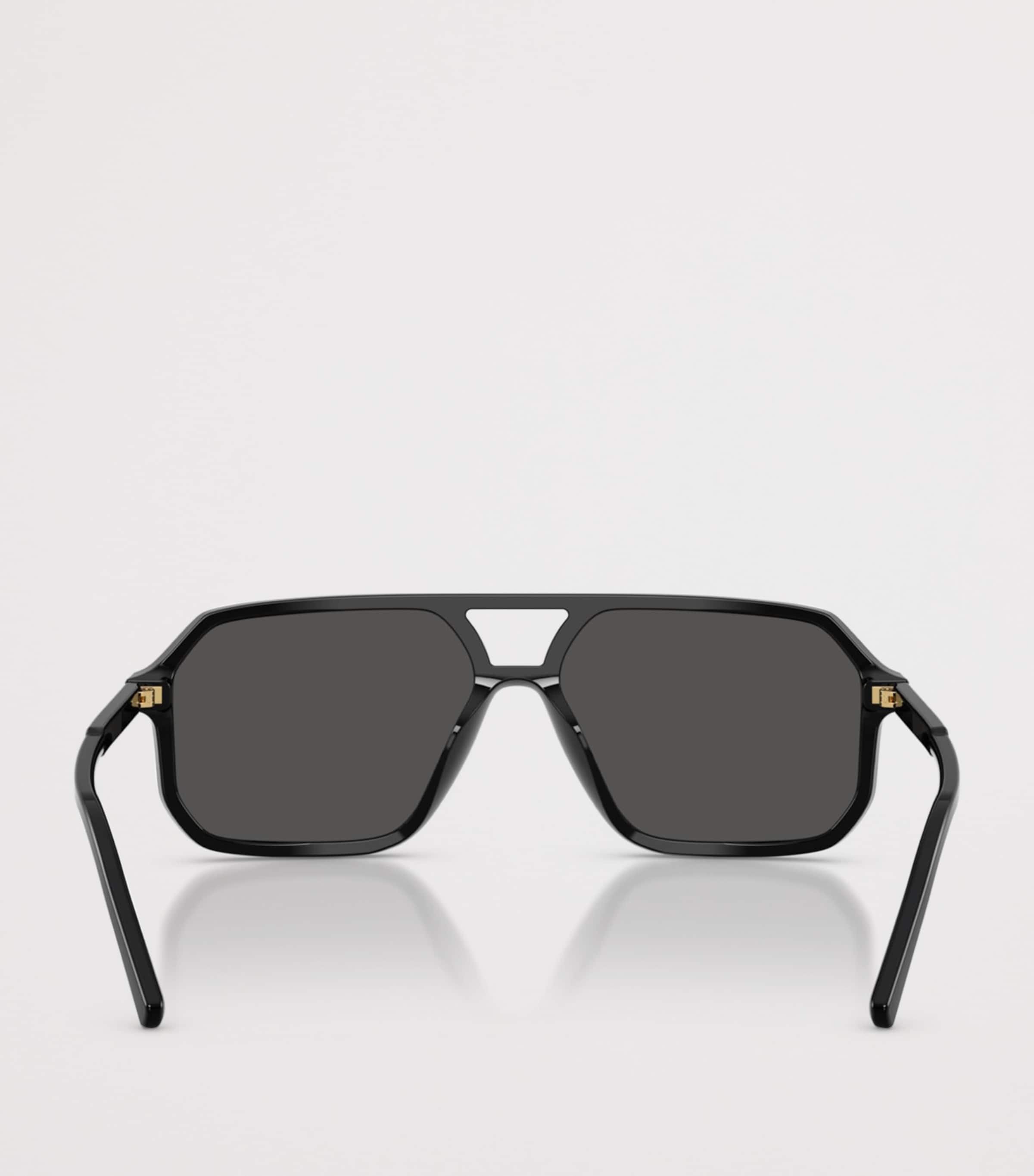Dolce&Gabbana Acetate DG4541 Pilot Sunglasses Black Image 4