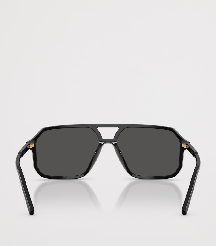 Dolce&Gabbana Acetate DG4541 Pilot Sunglasses Black Image 4