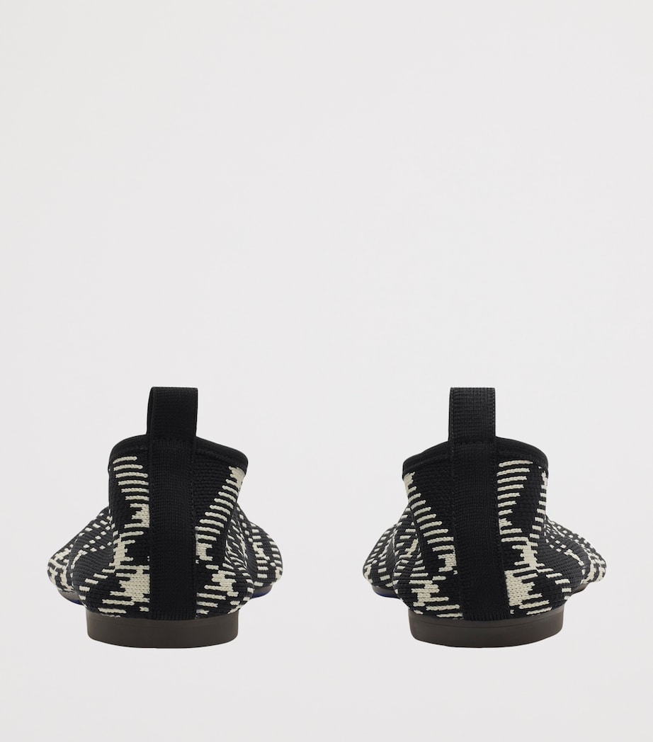 Knit Check Baby Ballet Flats BLACK/CALICO IP CHK Image 5