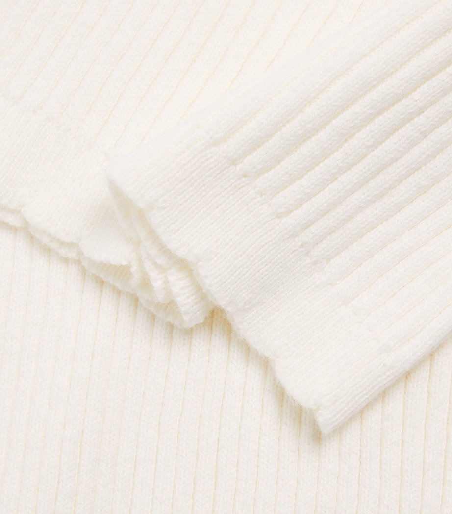 Louise Misha Cotton Knitted Salia Trousers (4-12 Years) Cream Image 3