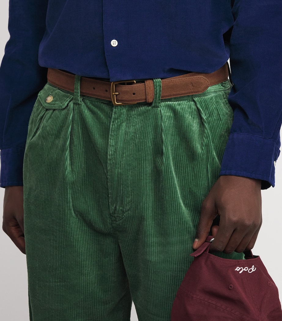 Suede Buckle Belt DARK BROWN Image 2