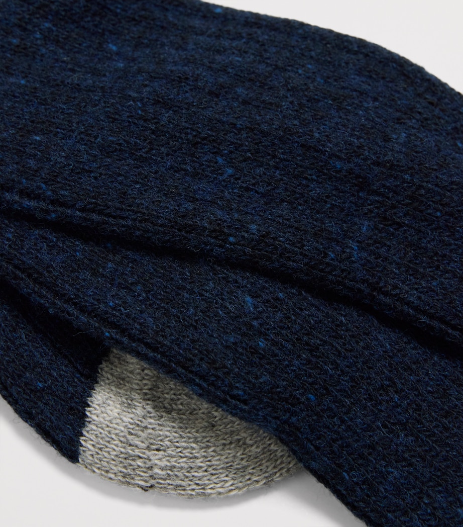 Wool-Blend Houghton Socks NAVY/GREY Image 2