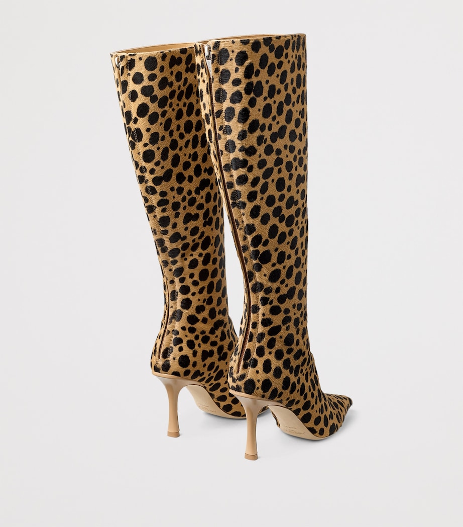 x Conner Ives Gloria 85 Pony Hair Cheetah Knee-High Boots NATURAL MIX Image 3
