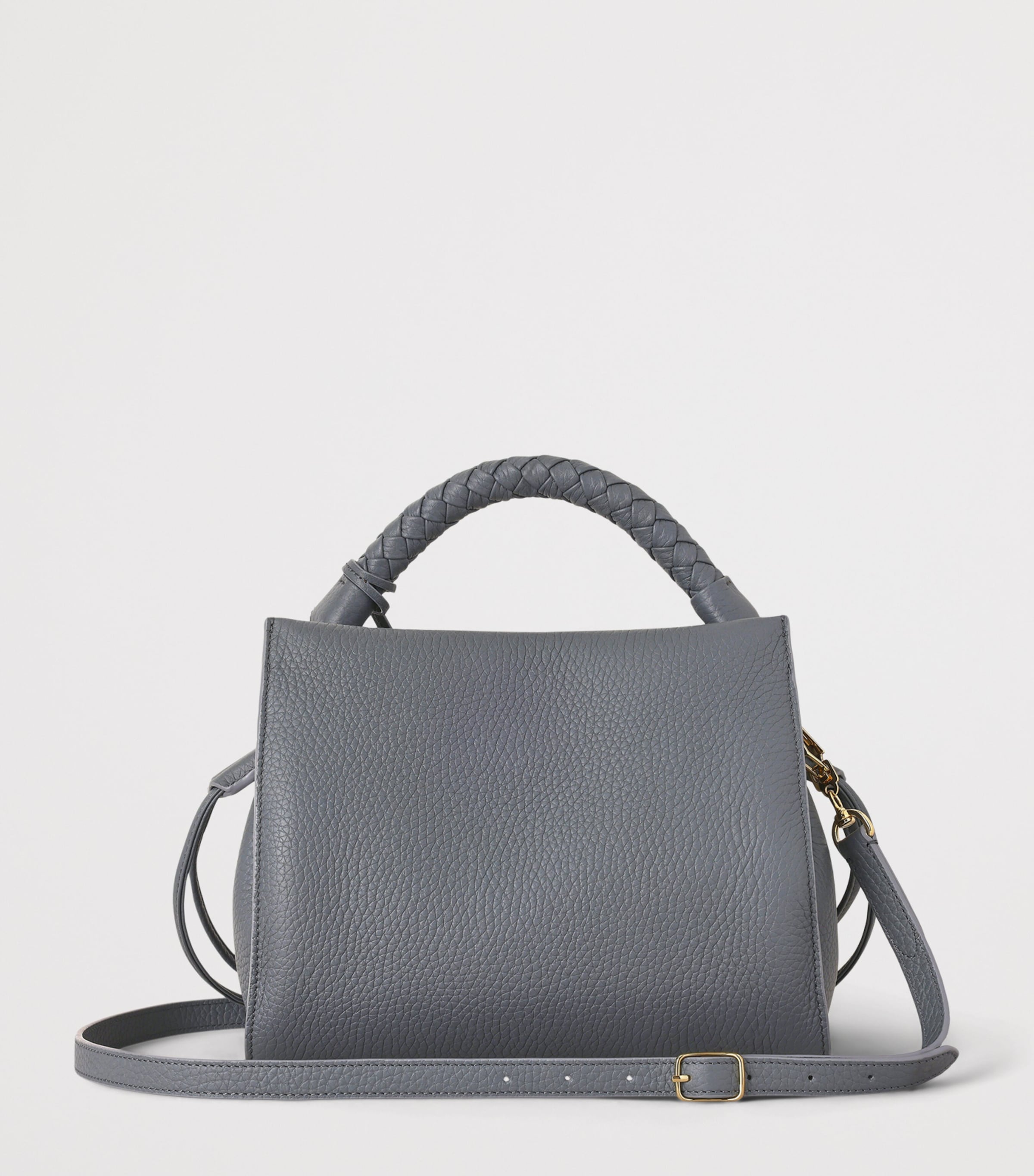 Mulberry Small Leather Iris Shoulder Bag Foggy Grey Image 3