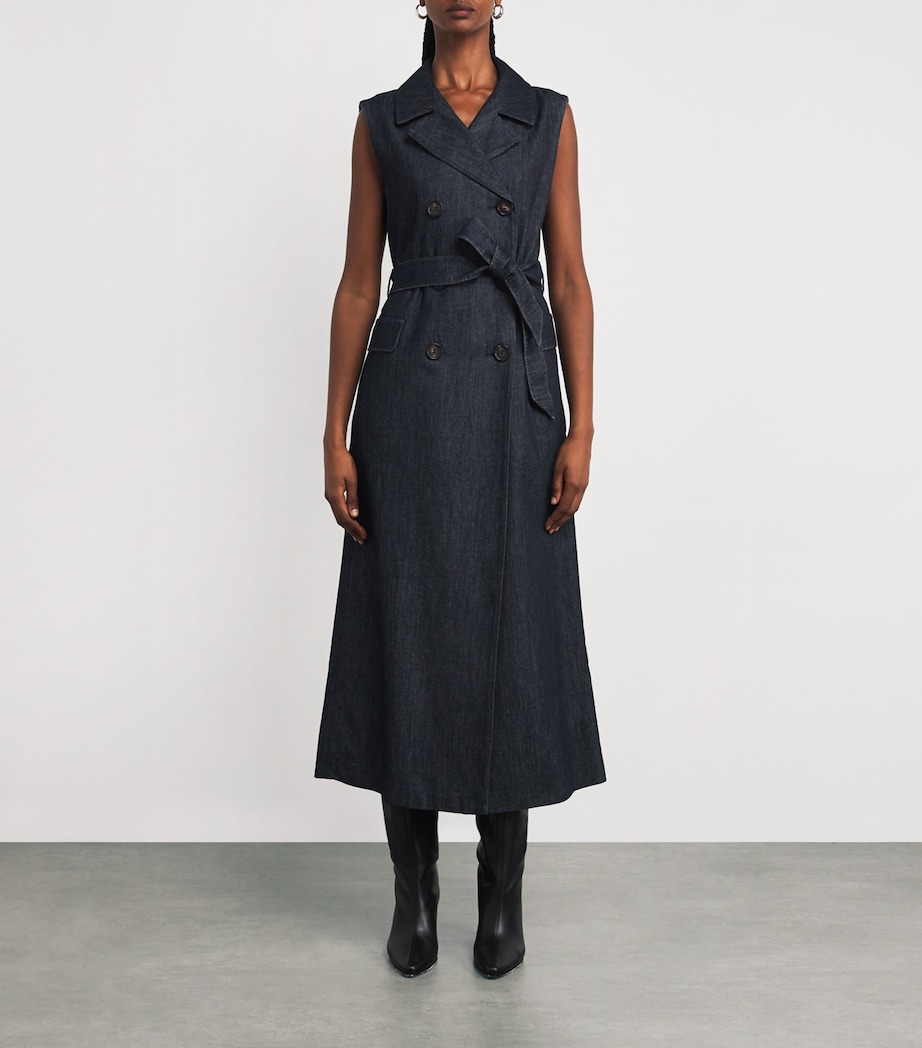 Denim Double-Breasted Midi Dress ULTRAMARINE Image 3