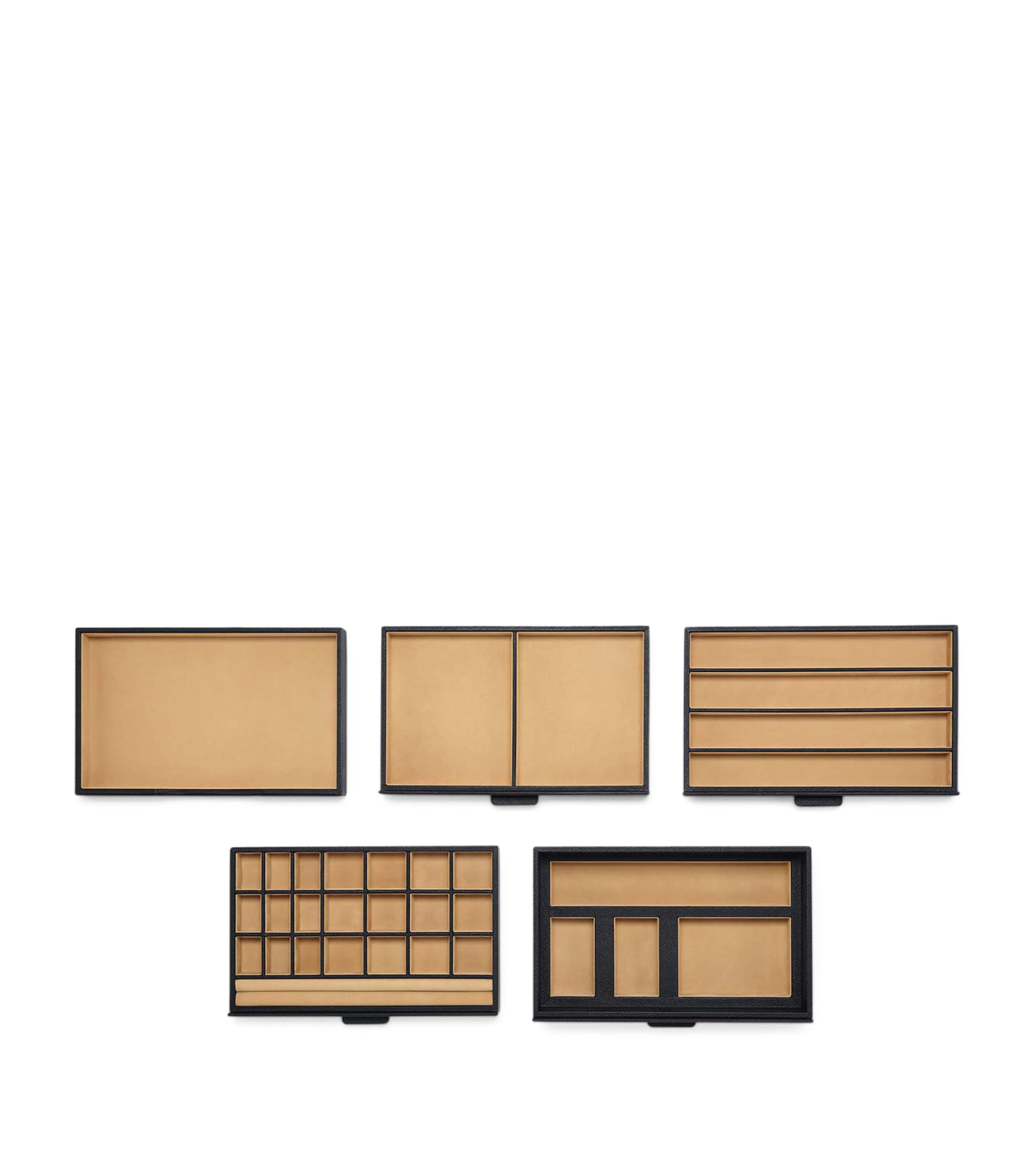 Panama Leather Jewellery Box BLACK Image 4