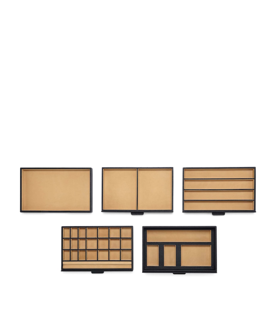 Panama Leather Jewellery Box BLACK Image 4