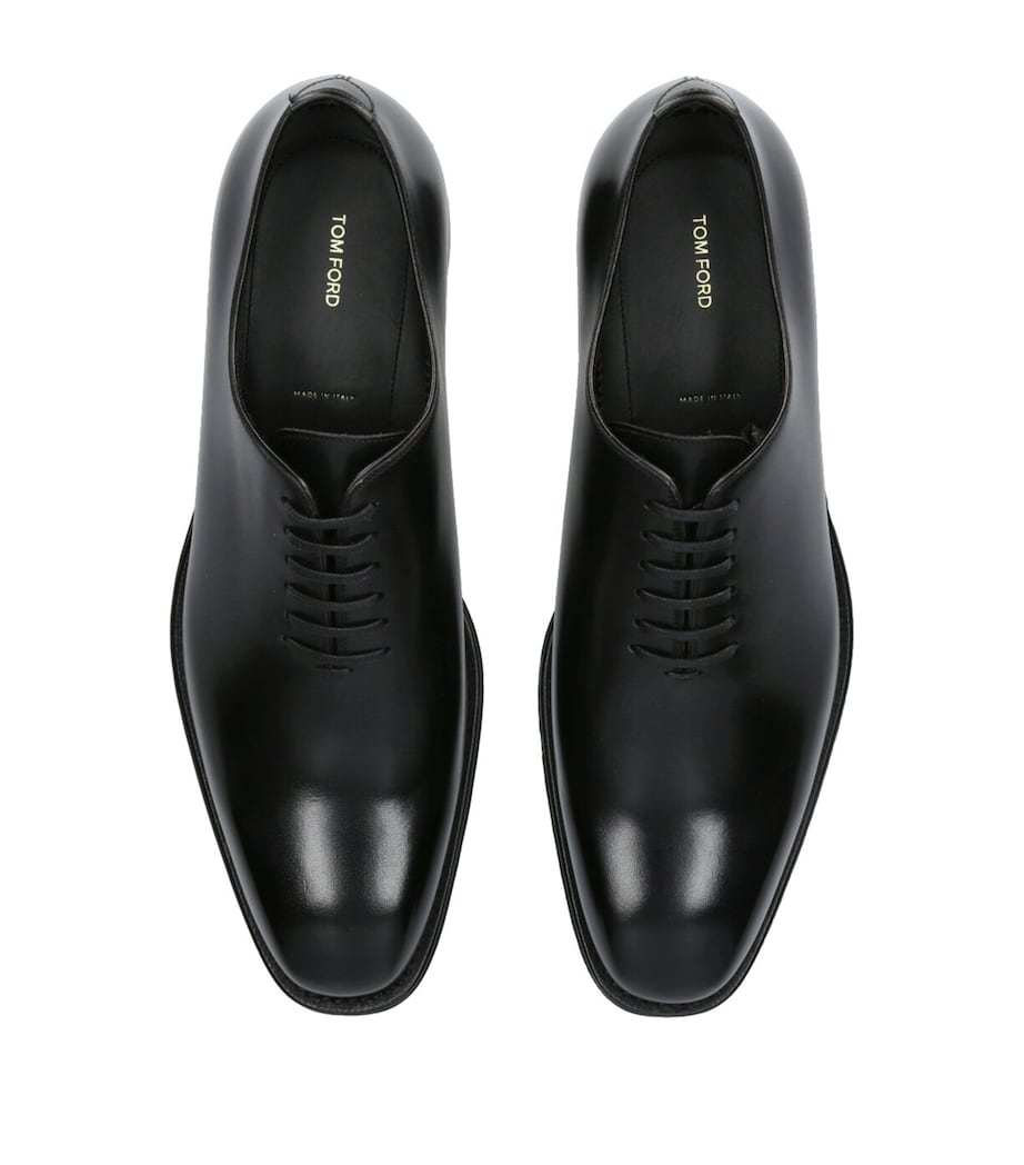 Leather Claydon Oxford Shoes BLACK Image 4