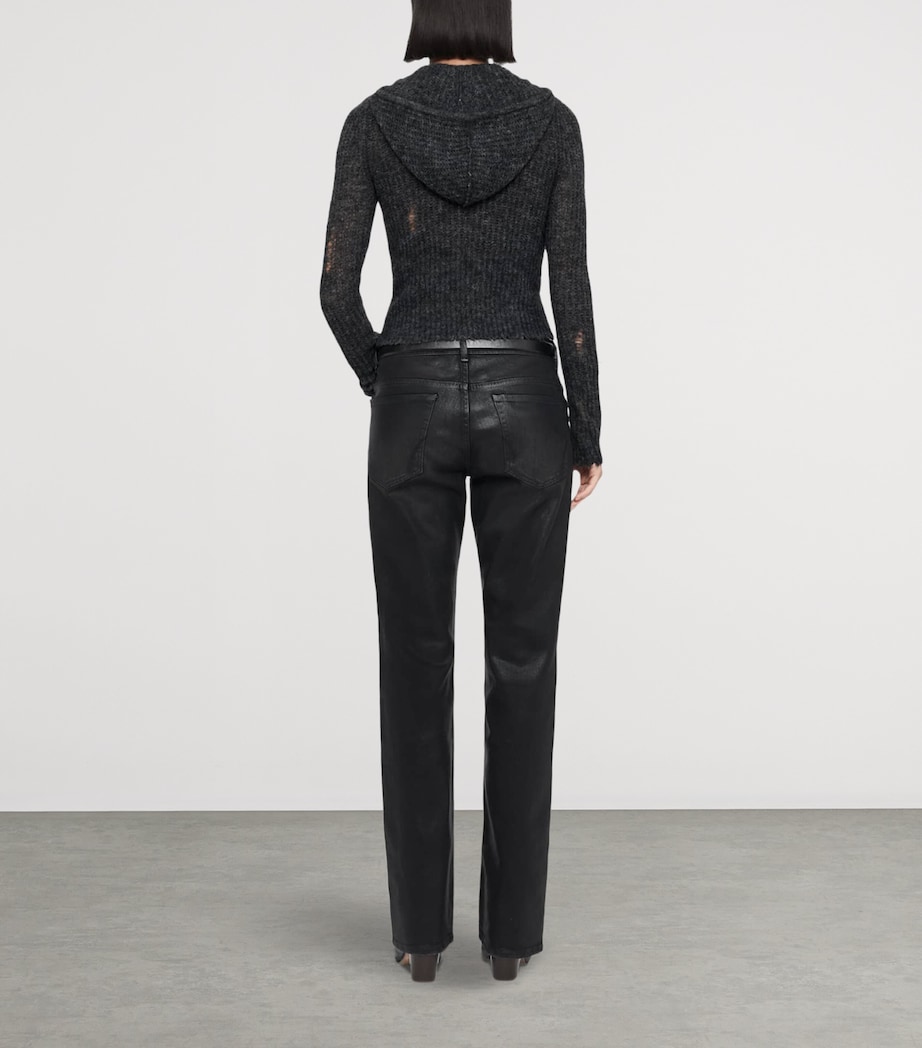 AllSaints Womens Mabel Hoodie Charcoal Grey Image 7