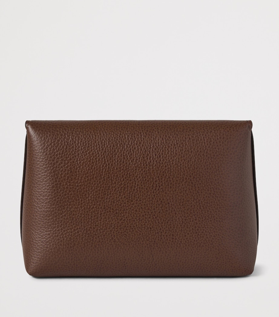 Leather Darley Cosmetic Pouch OAK Image 3