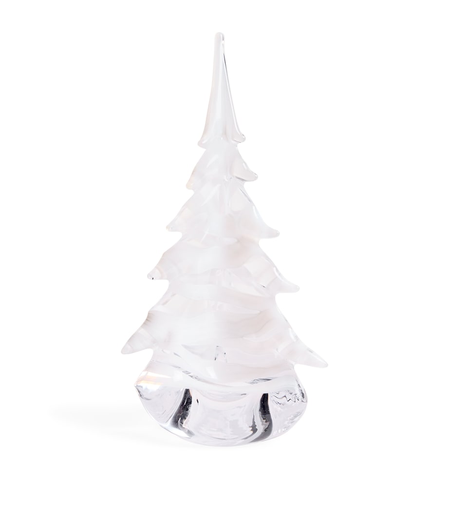 Glass Vermont Snowdrift Christmas Tree Ornament WHITE AND CLEAR Image 1