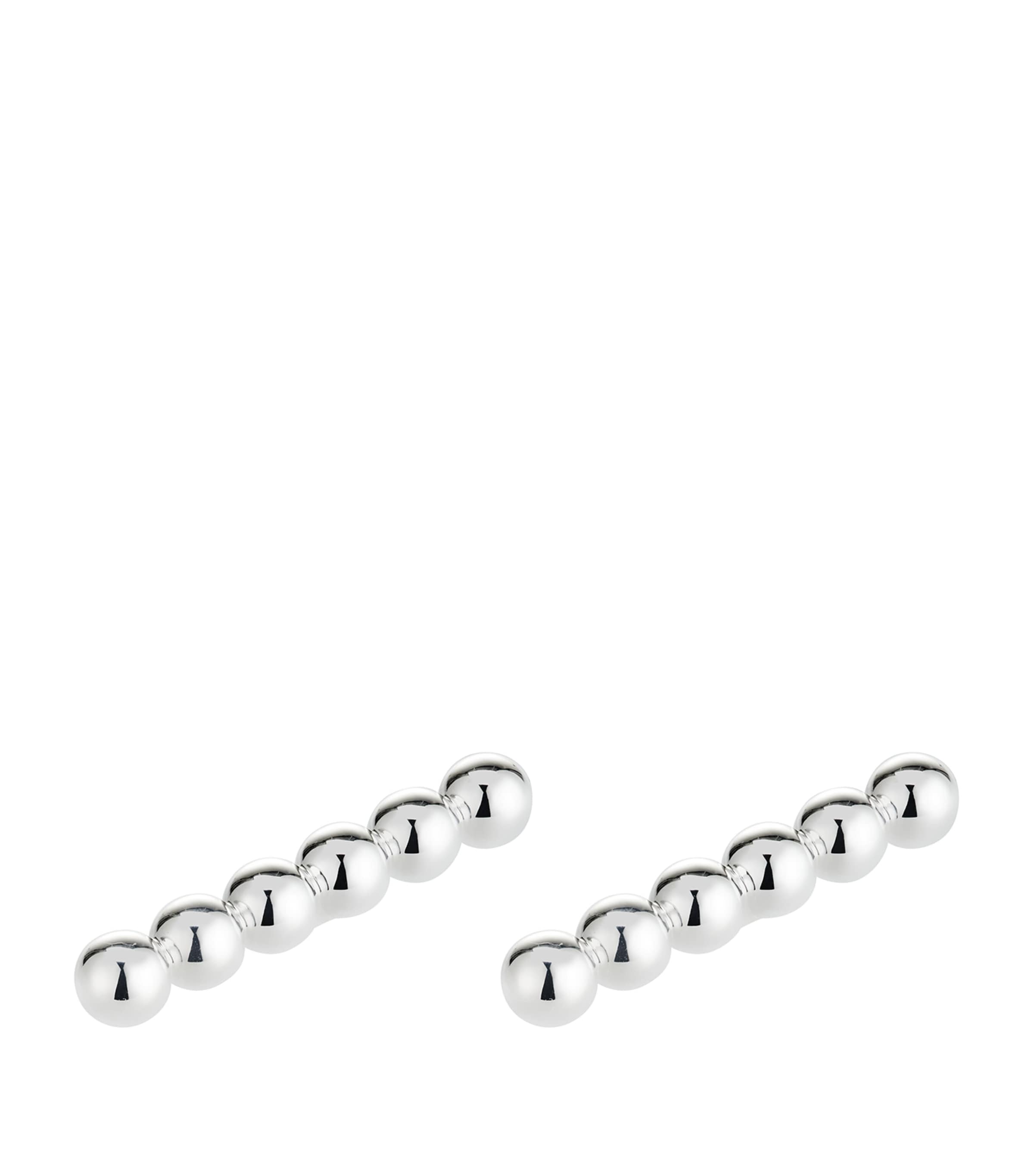 Christofle Set Of 2 Silver-plated Perles Knife Rest