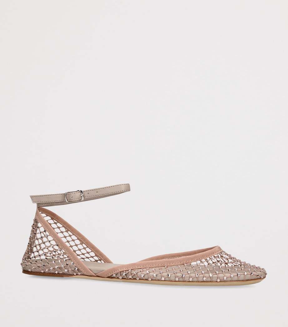 Christopher Esber Mesh Minette Ballet Flats Blush Image 2