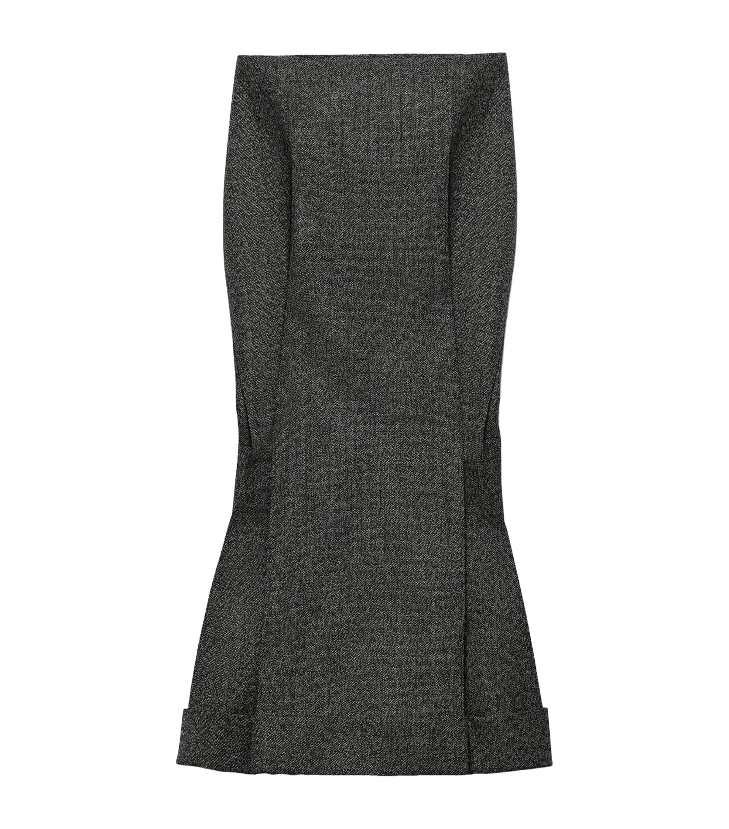 Prada Mouliné Wool Midi Skirt | Harrods UK