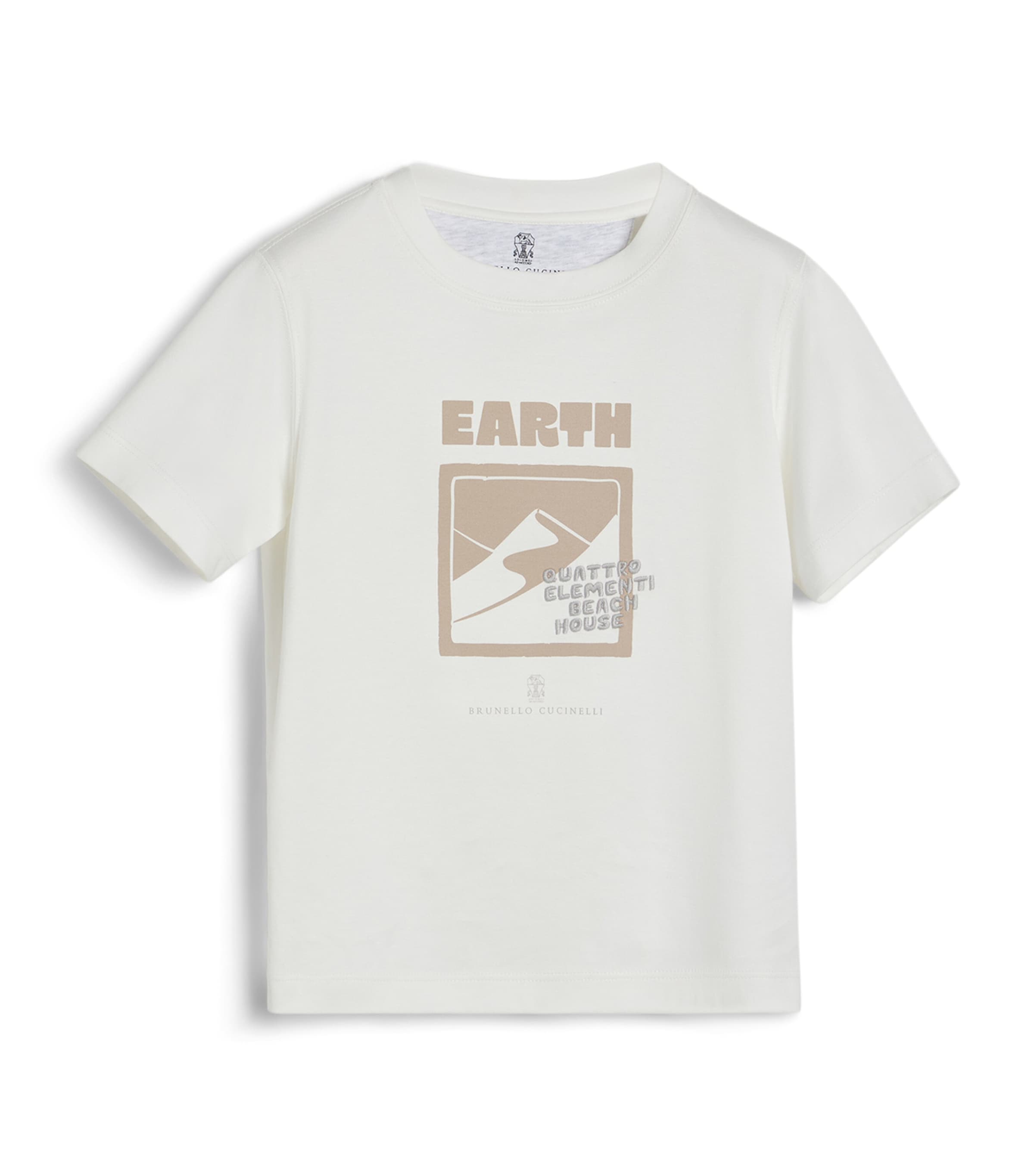 Brunello Cucinelli Kids Cotton Earth Graphic T-Shirt (4-6 Years) Image 1