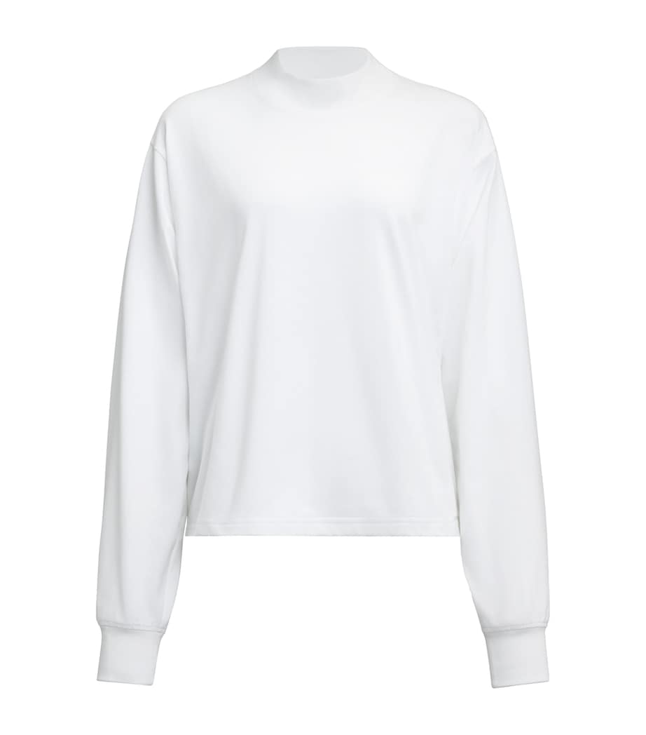 Cotton Jersey Logo Sweatshirt BLANC Image 1
