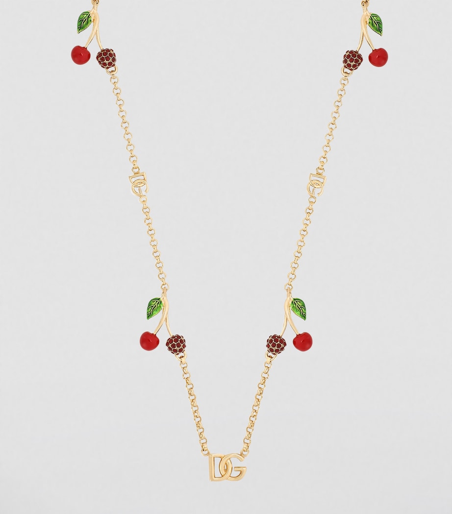 Embellished Cherry Logo Necklace ZOO00-GOLD Image 2