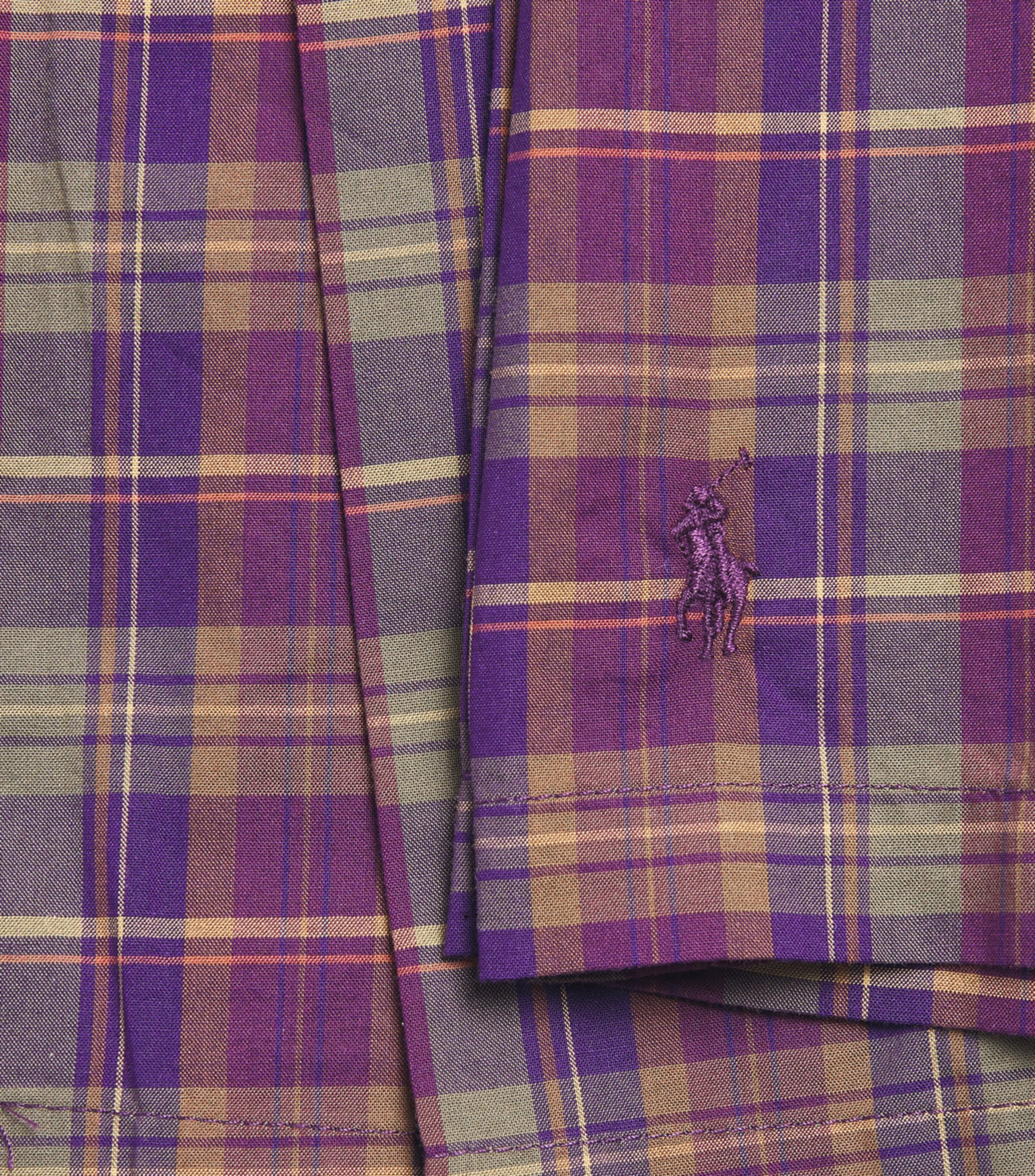 Ralph Lauren Kids Cotton Plaid Pleated Skirt (2-6.5 Years) Prple Grn Plaid Image 2