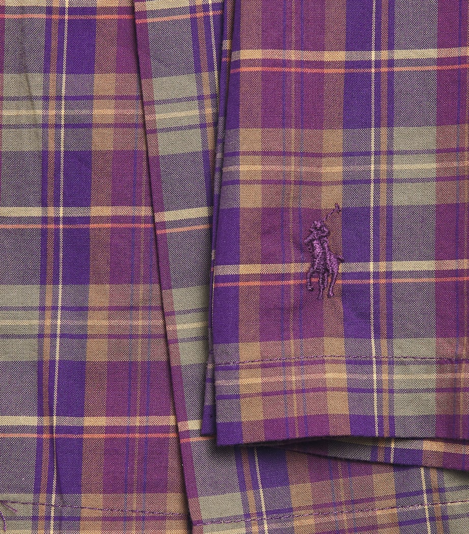 Ralph Lauren Kids Cotton Plaid Pleated Skirt (2-6.5 Years) Prple Grn Plaid Image 2