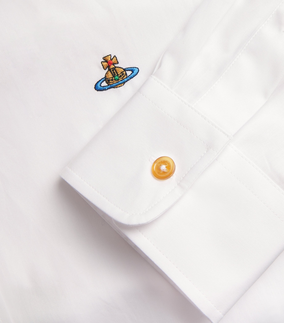 Organic Cotton Button-Down Orb Shirt A401 WHITE Image 5