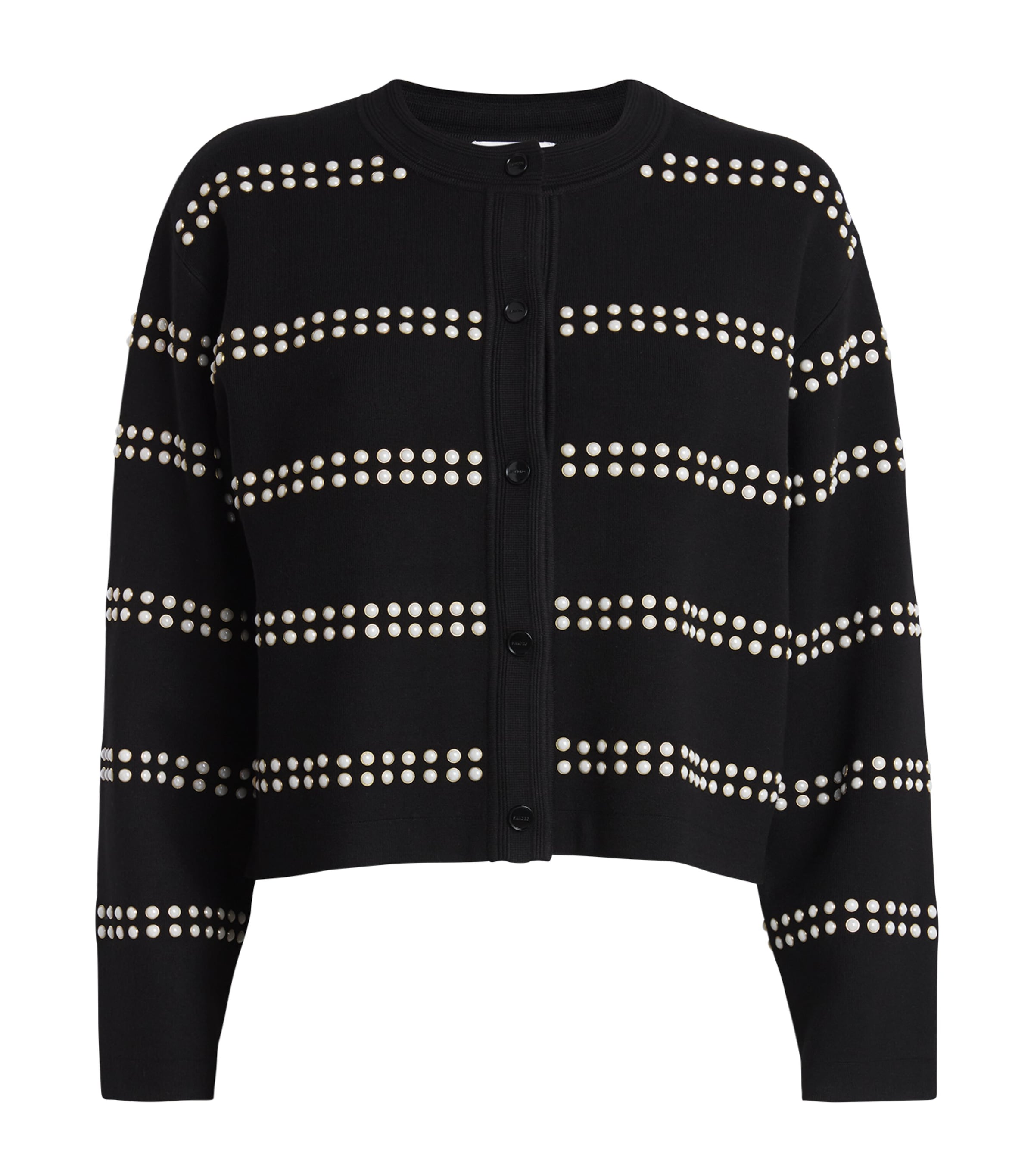 Sandro Embellished Cardigan In Black