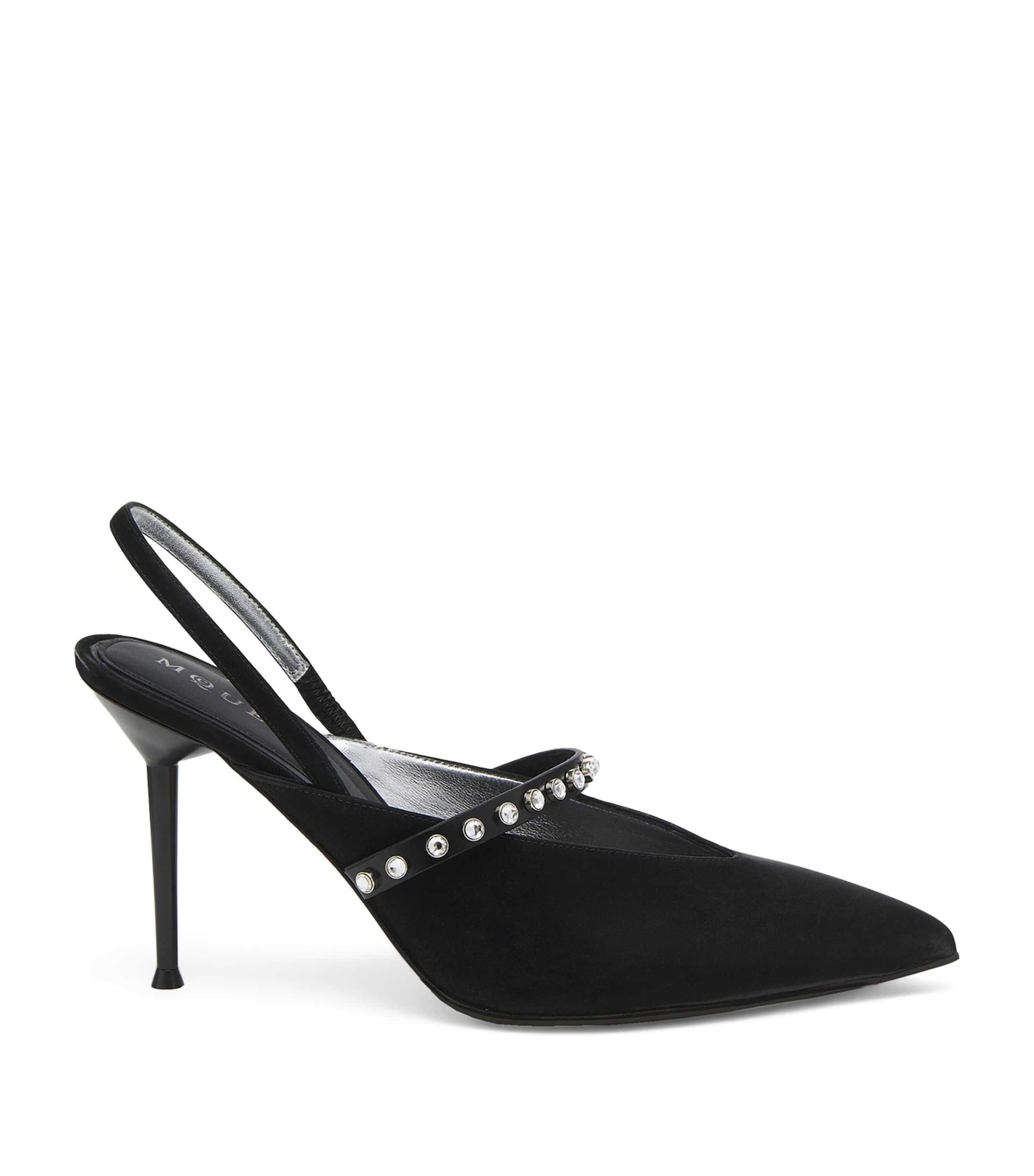 McQueen Nylon Revel Slingback Heels 90 | Women Shoes | Heels | Slingback Heels | Designers | McQueen | Women Trending Now | Shoes