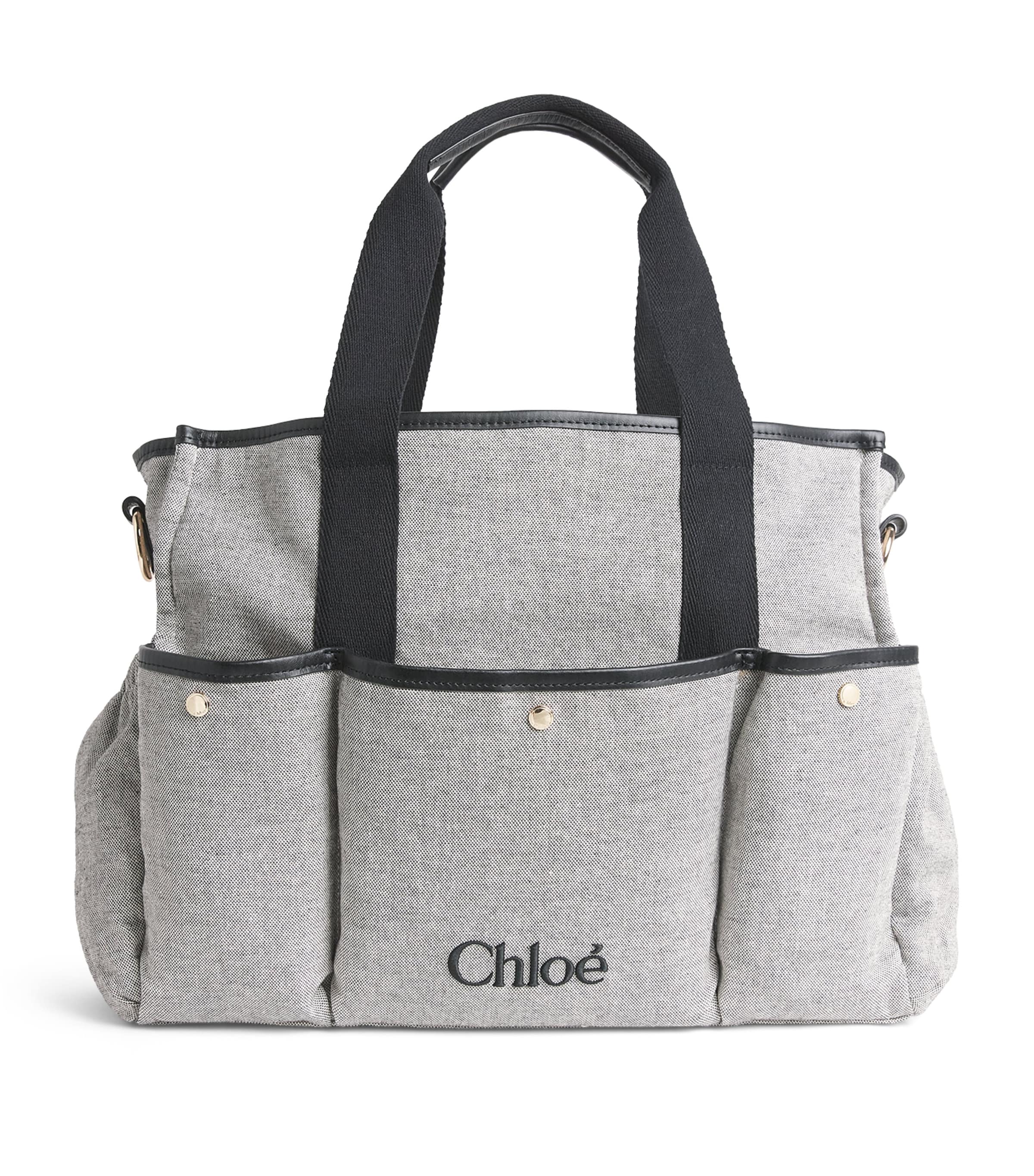 Chloé Kids Canvas Changing Bag Heather Grey Image 1
