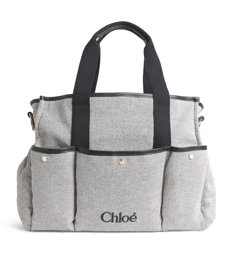 Chloé Kids Canvas Changing Bag Heather Grey Image 1