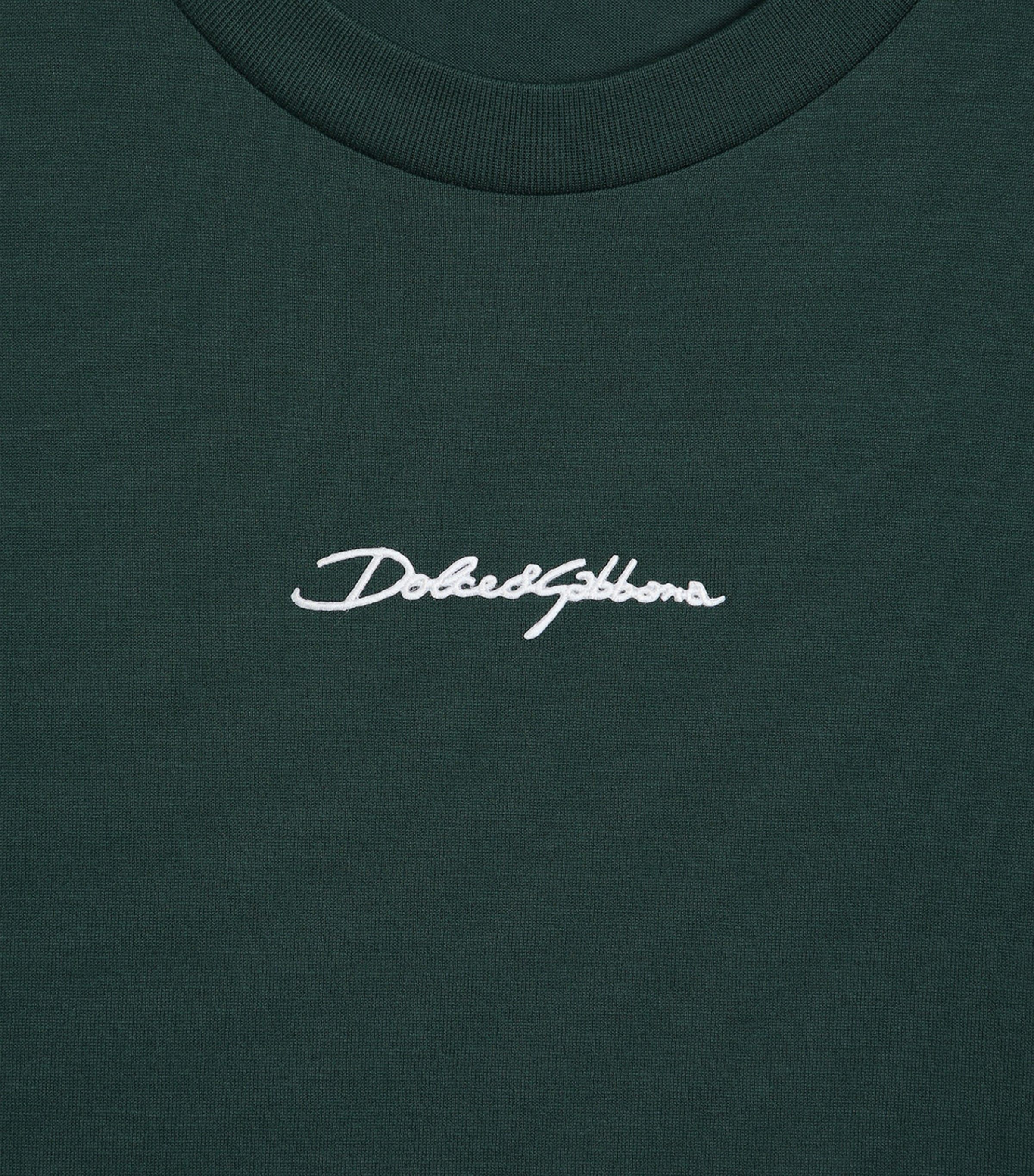 Cotton Palermo Logo T-Shirt V0018-VERY DARK Image 3