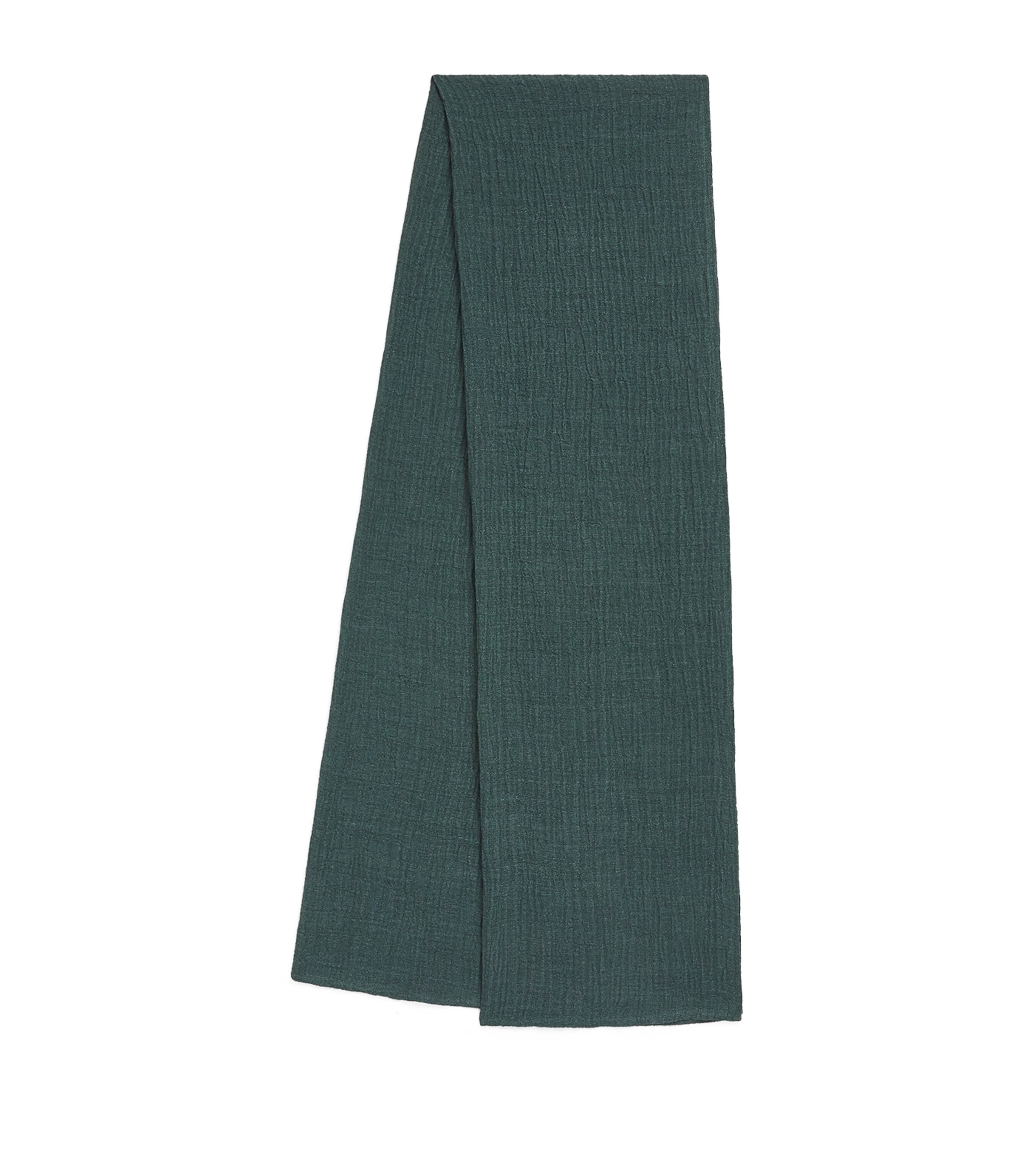 ESKANDAR LINEN-BLEND TEXTURED SCARF 