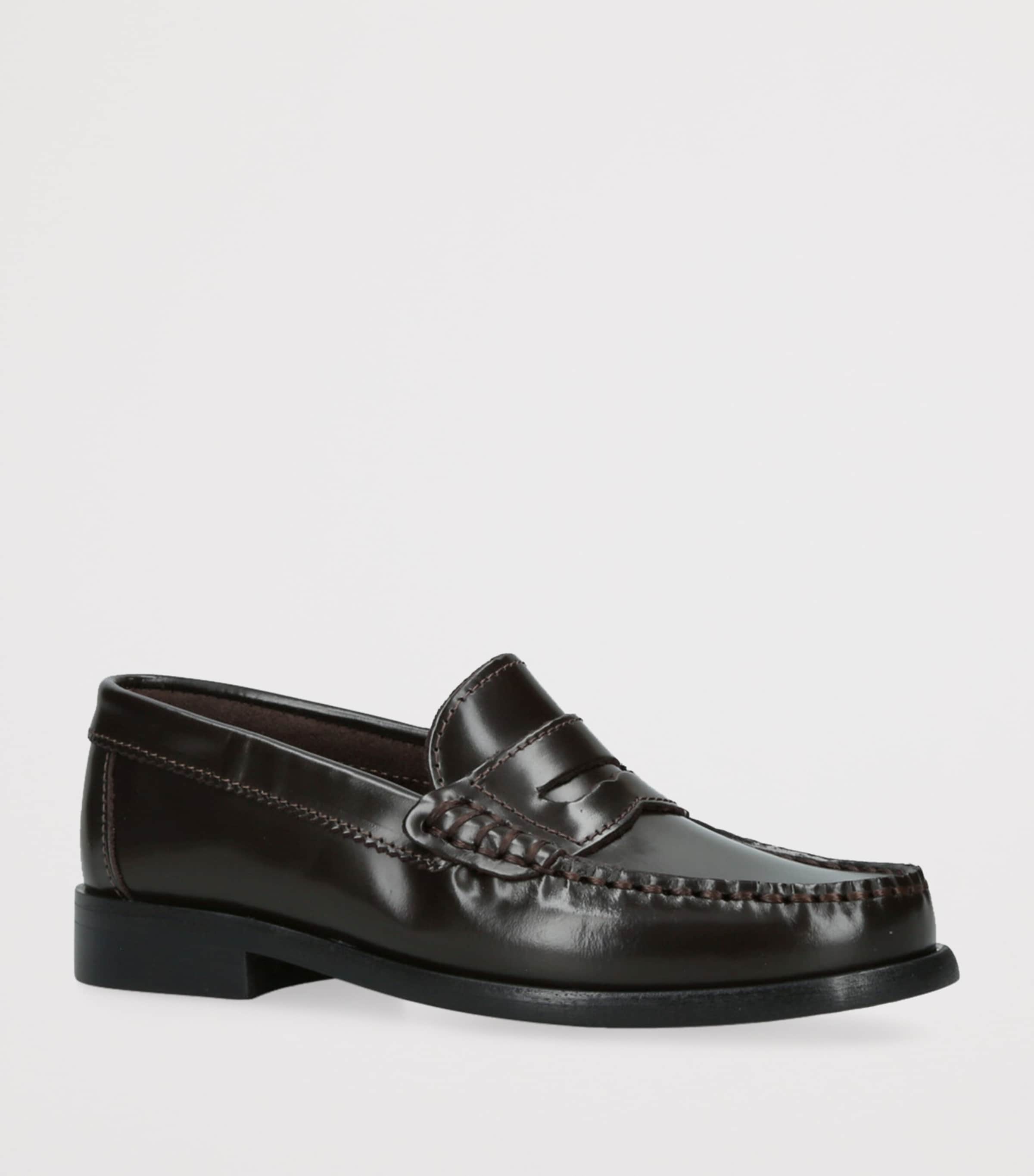 papouelli Leather London Loafers Dark Brown Image 3