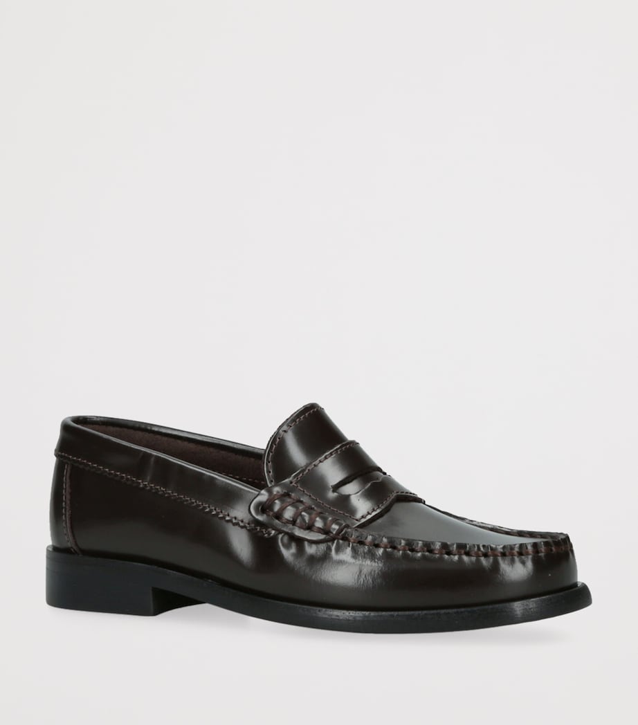 papouelli Leather London Loafers Dark Brown Image 3