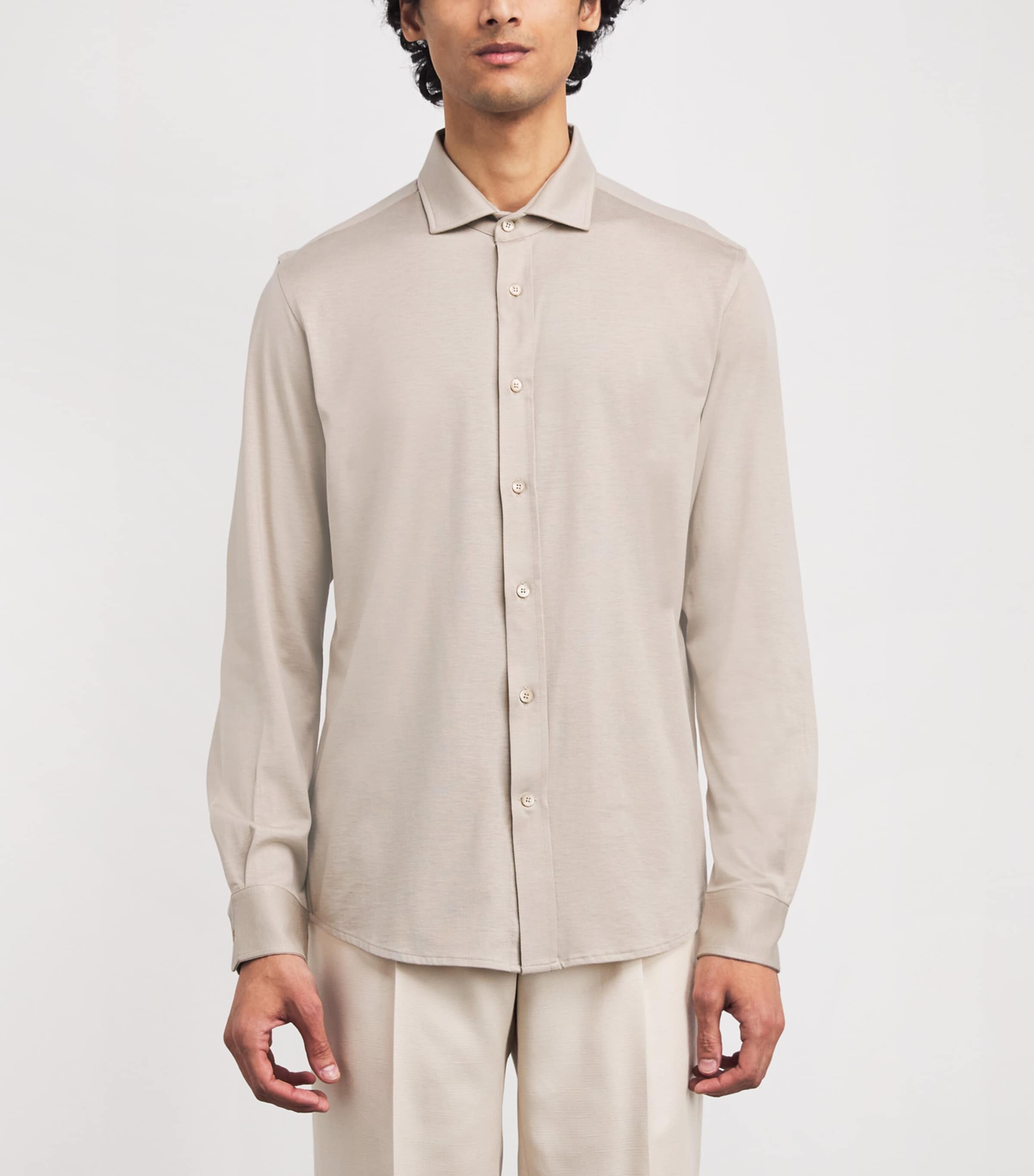 Silk-Cotton Shirt 80008 BEIGE Image 3