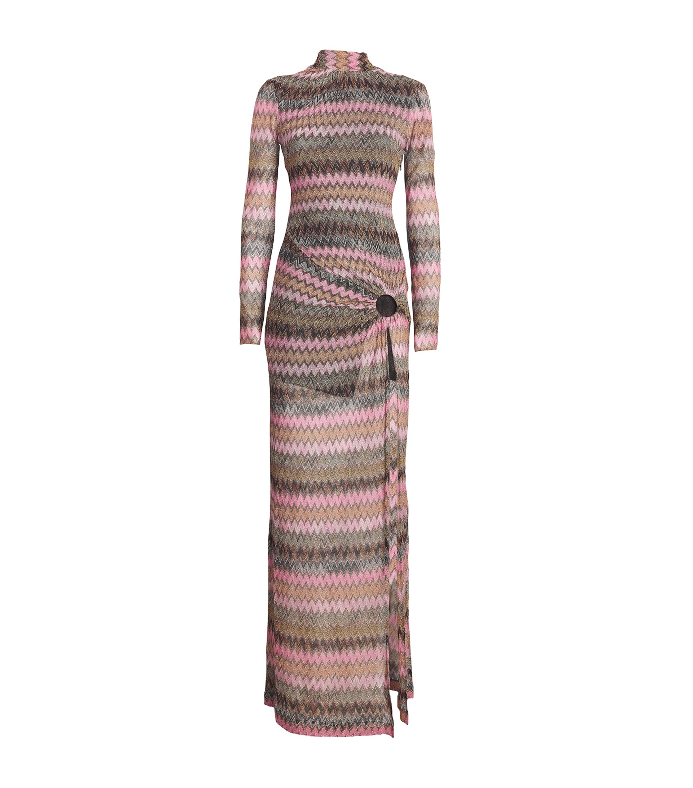 MISSONI METALLIC CUT-OUT MAXI DRESS
