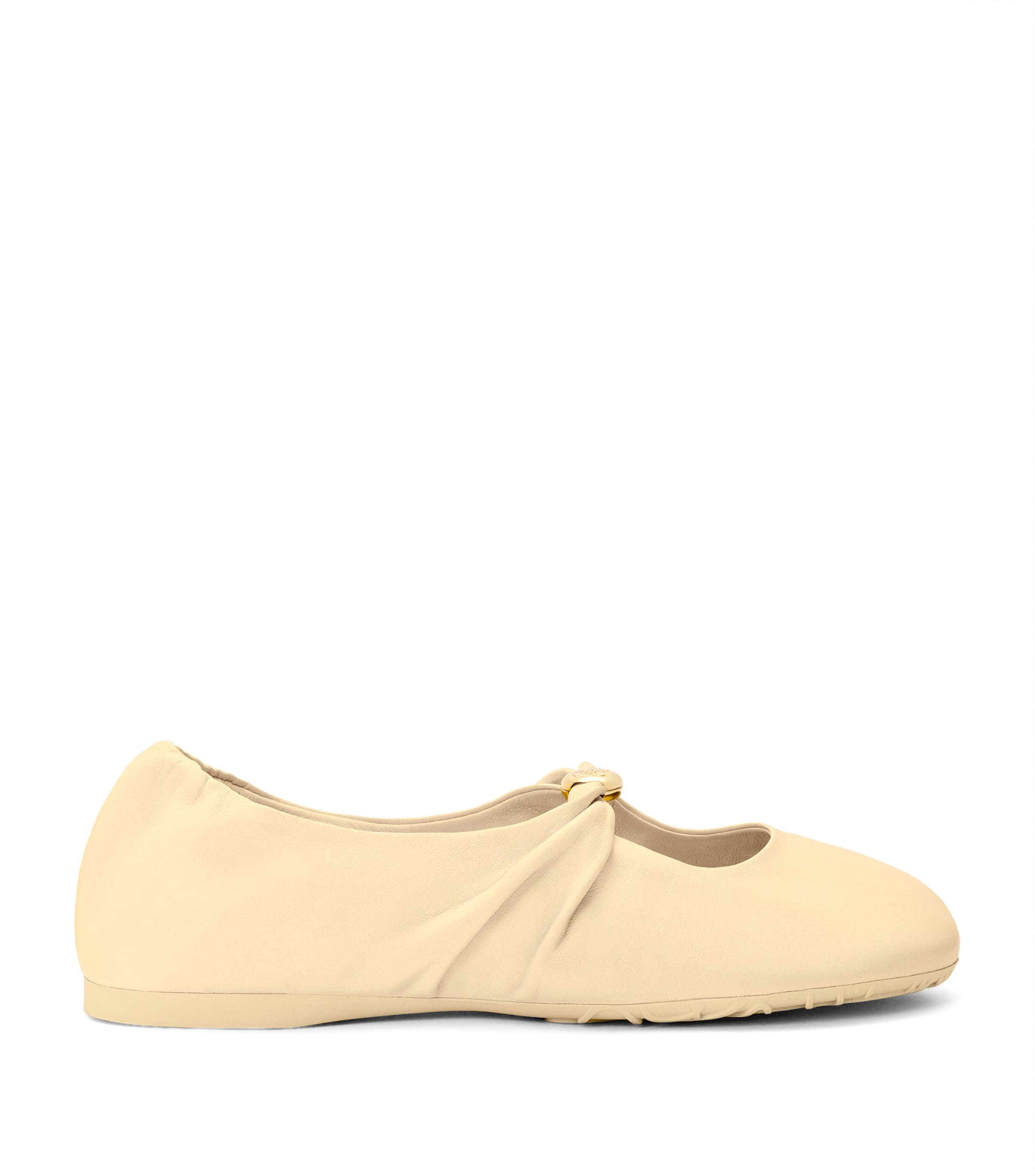 Leather Pebble Soft Ballet Flats DOUGH Image 1