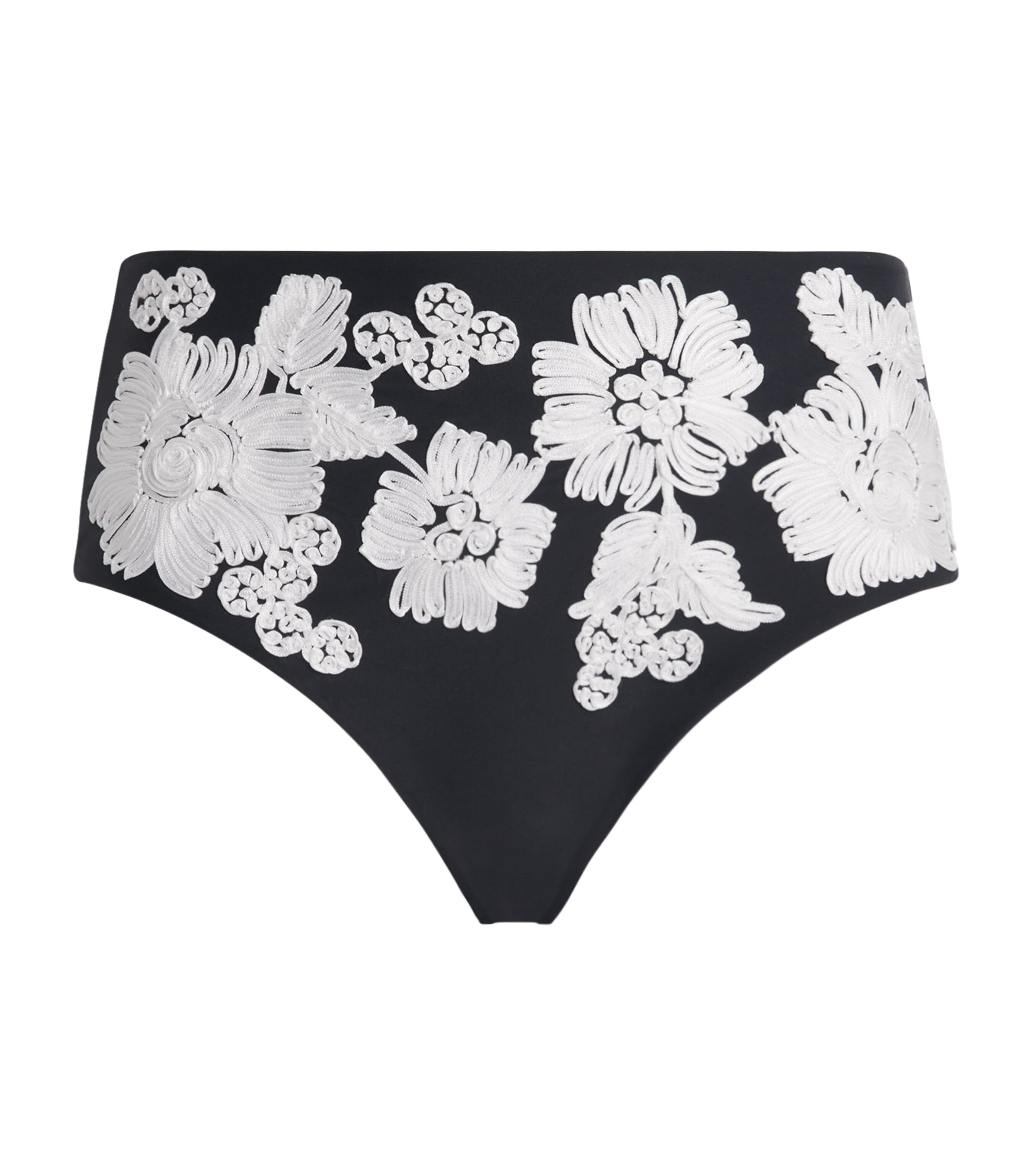 Simkhai Embroidered Francie High-rise Bikini Bottoms
