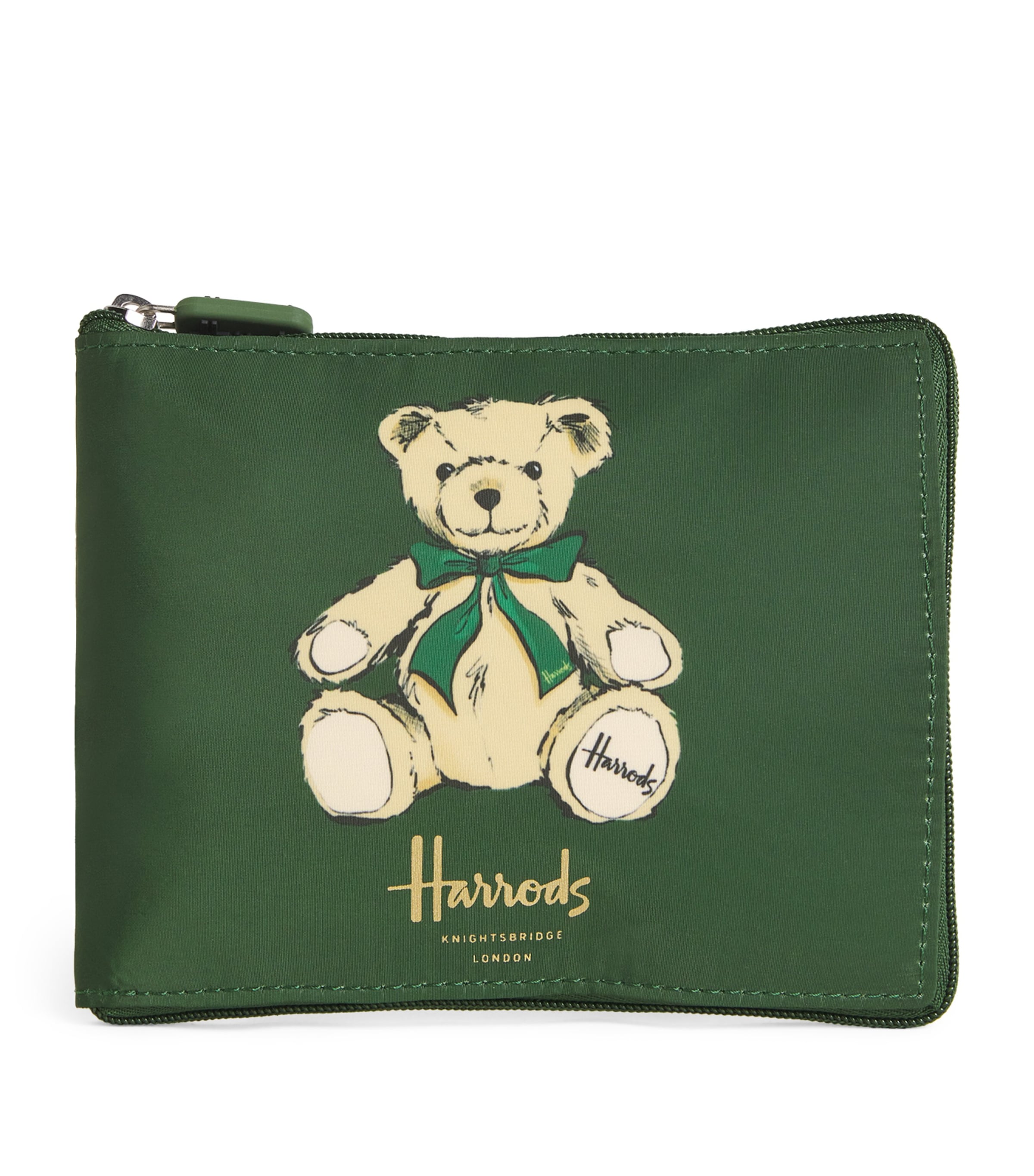 Harrods Henry Bear Pocket Shopper Bag In Green
