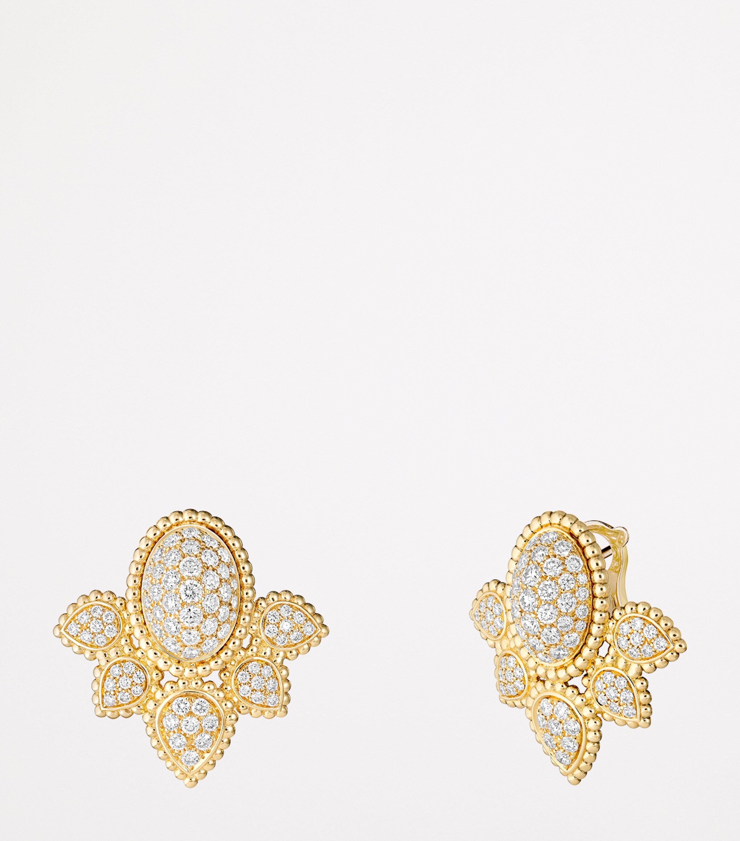 Yellow Gold and Diamond Serpent Bohème Vintage Stud Earrings YELLOW GOLD Image 3