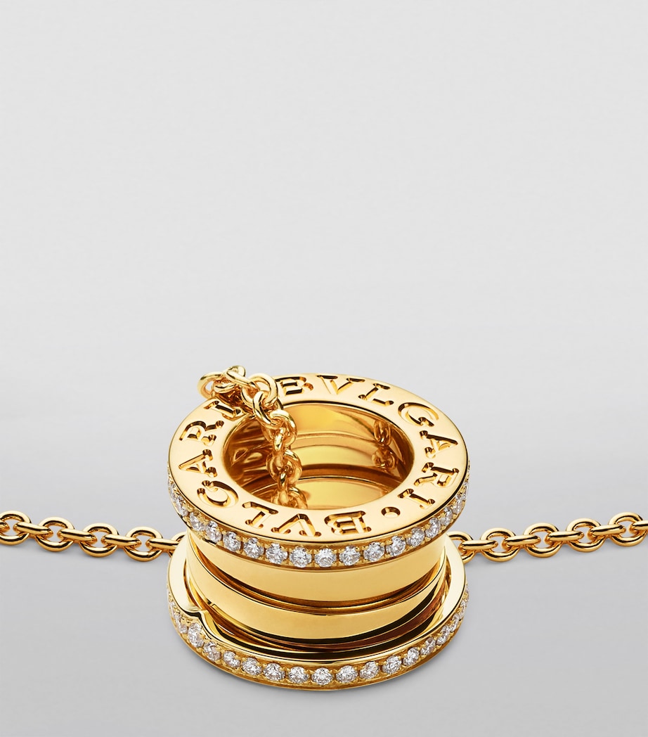 Yellow Gold and Diamond B.zero1 Pendant Necklace YELLOW GOLD Image 3