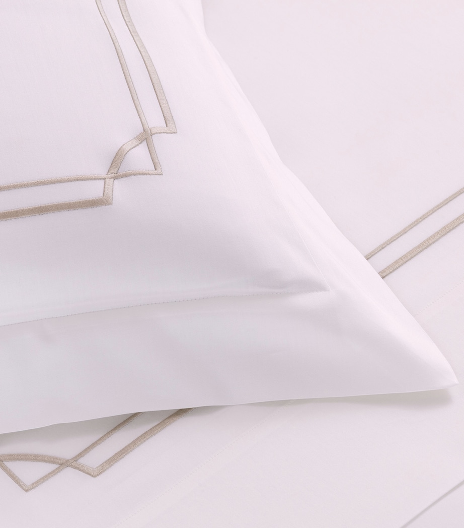 Frette Cotton Layering Embroidery King Sheet Set Milk/savage B Image 4