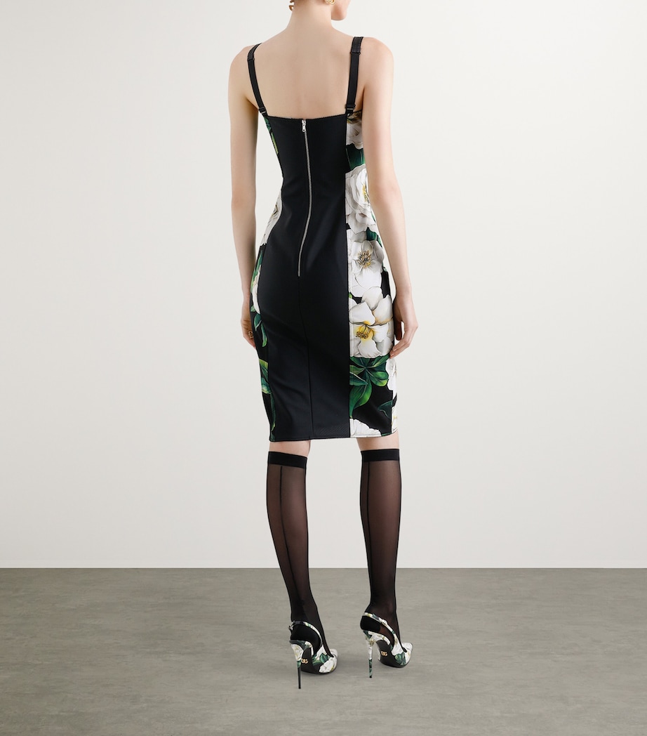 Silk-Blend Floral Midi Dress HN5JB-GARDENIA F.NER Image 5