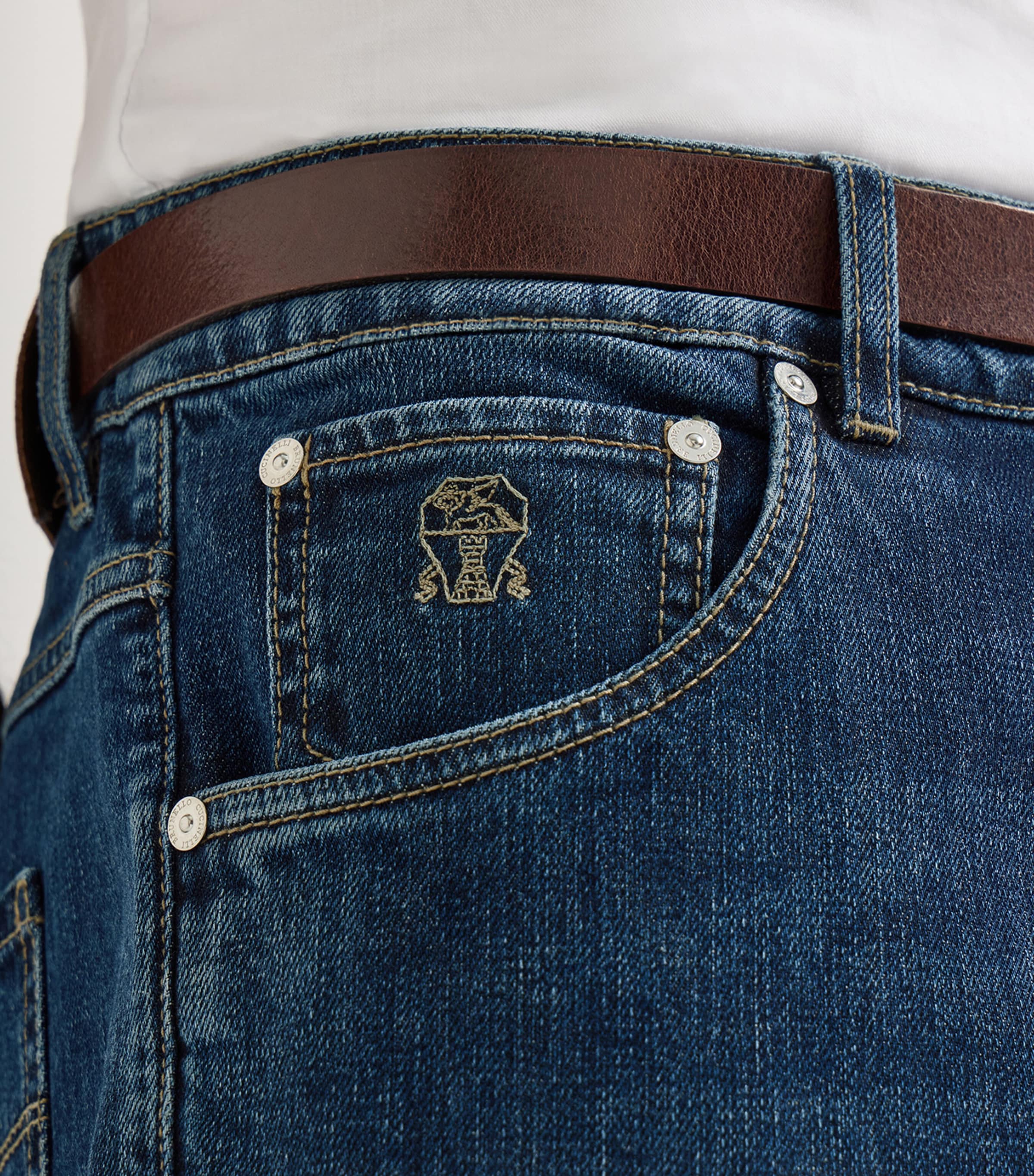 Brunello Cucinelli Mens Comfort Denim Straight Jeans Image 6