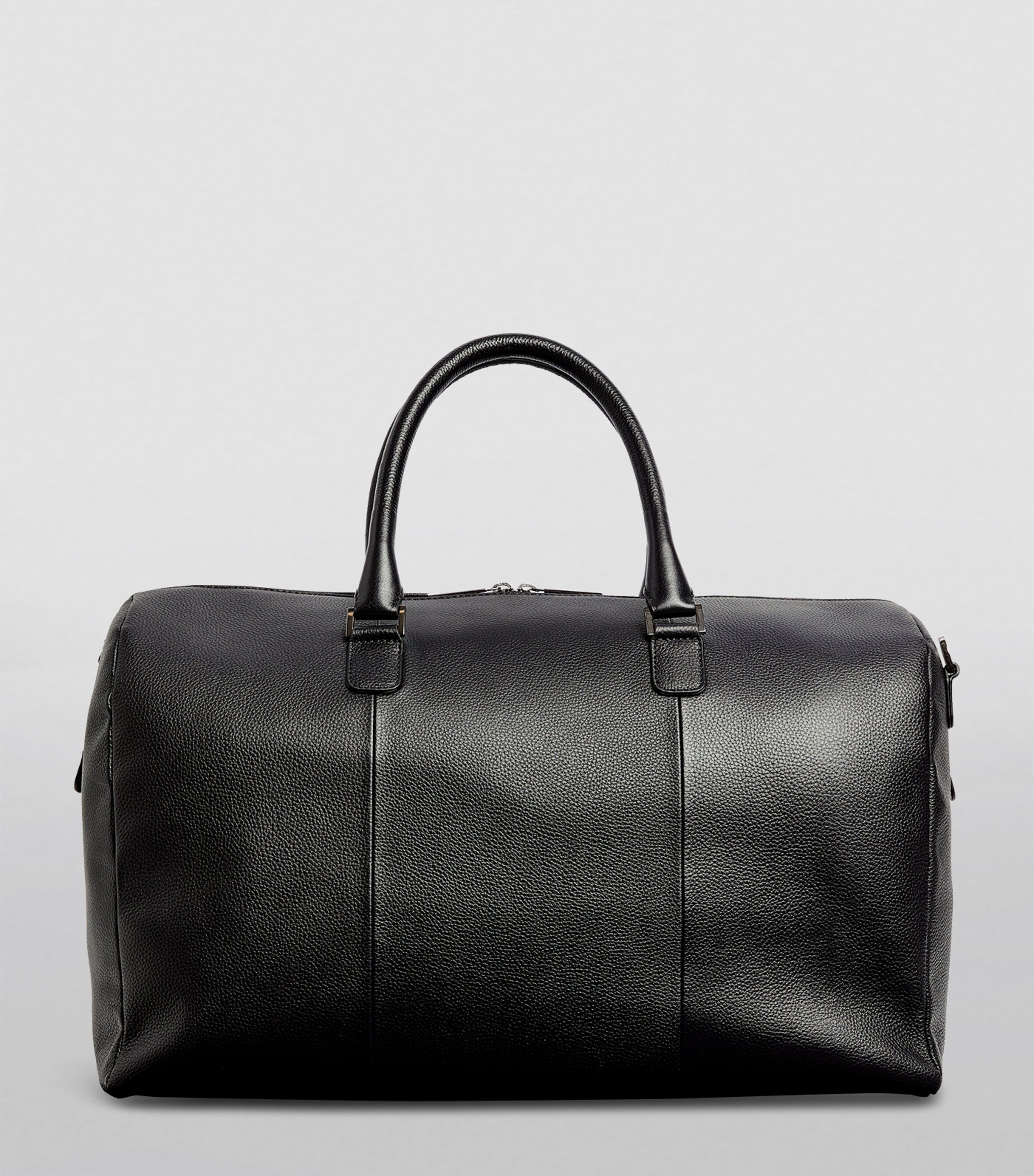 Harrods Leather Wembley Holdall Blue Image 3