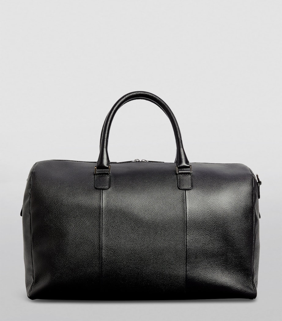 Harrods Leather Wembley Holdall Blue Image 3