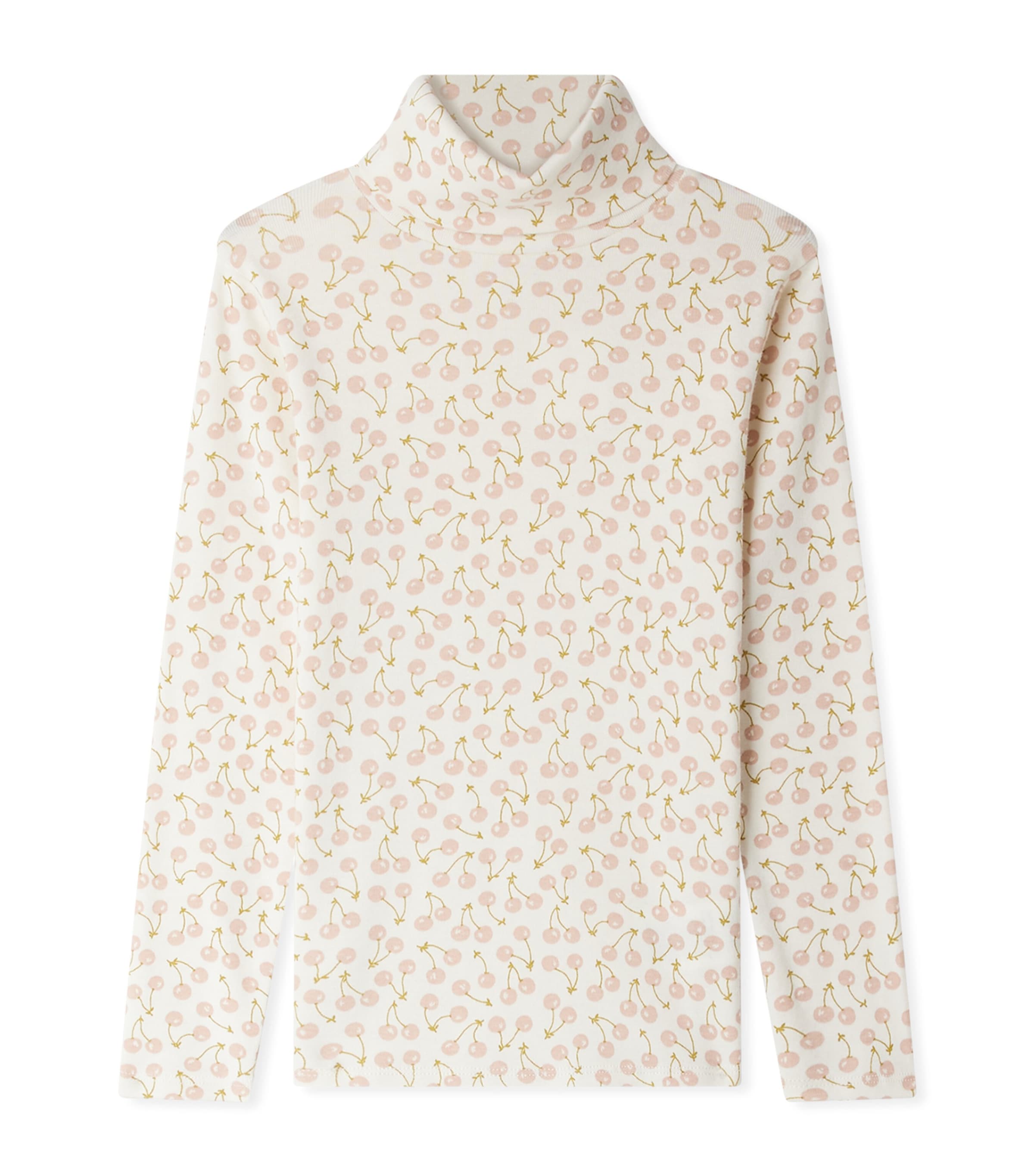 Organic Cotton Cherry Rollneck Sweater (4-8 Years) IMP ROSE FARD Image 1