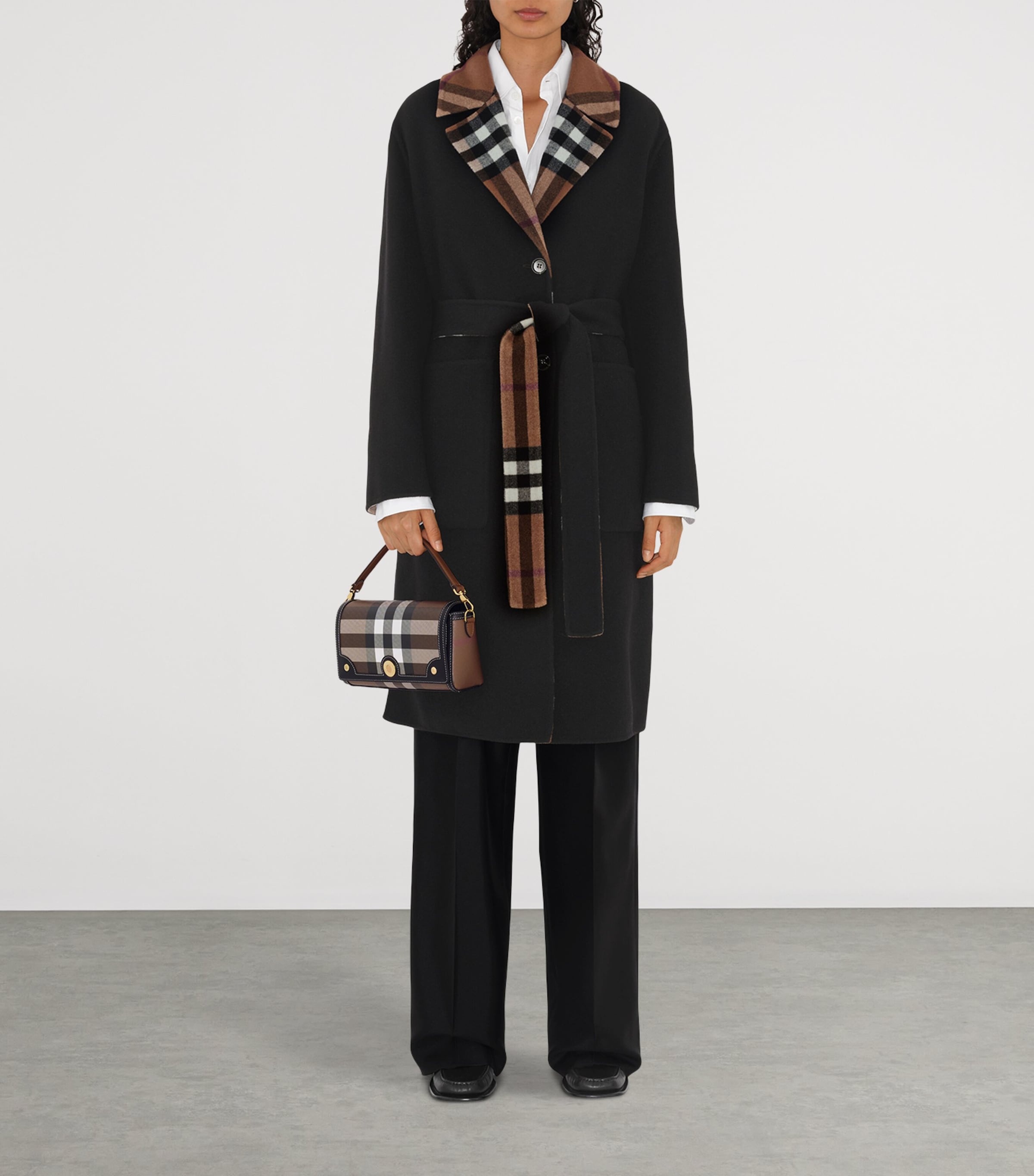 Check Top-Handle Bag DARK BIRCH BROWN Image 2