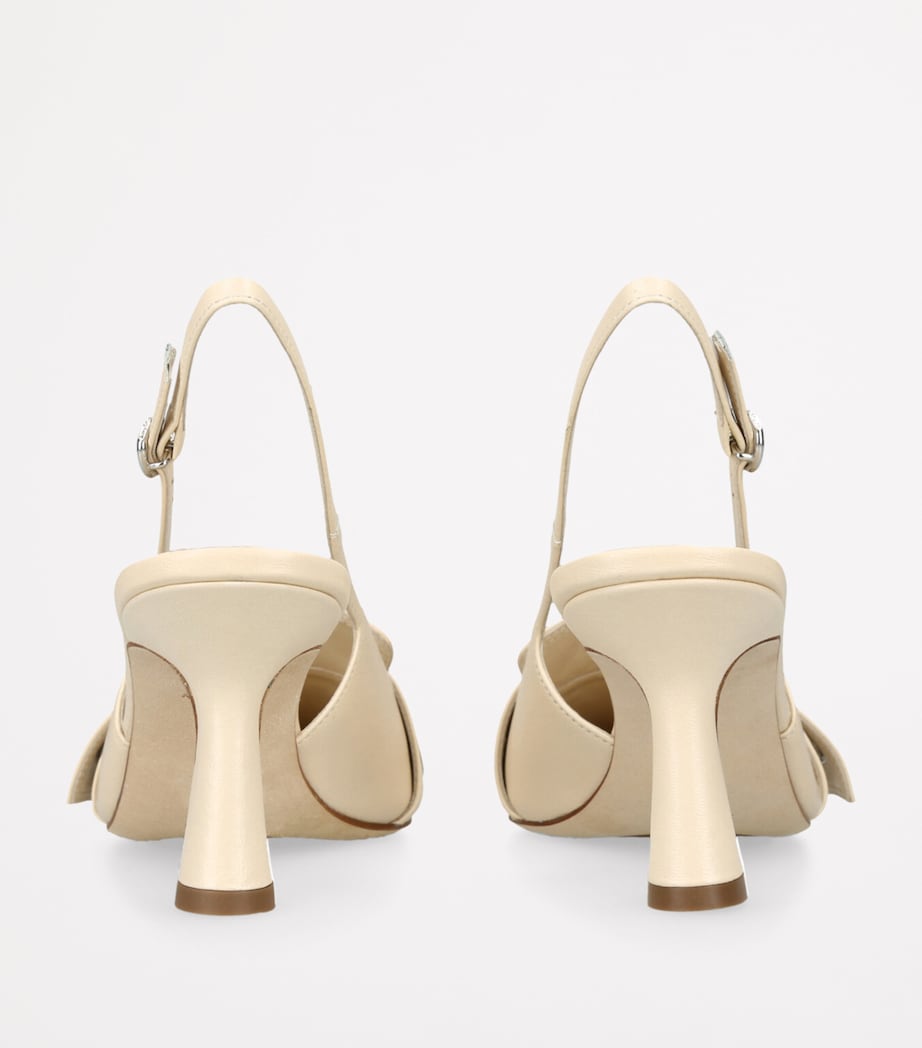 Leather Tara Slingbacks 75 CREAM Image 3