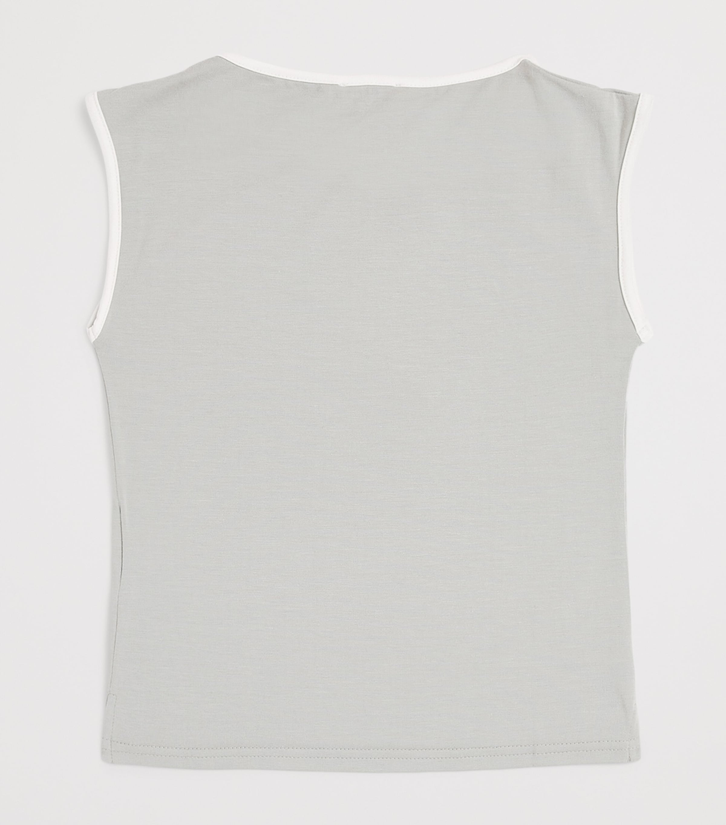 Contrast-Trim Pyjama Top (6-14 Years) SAGE Image 2